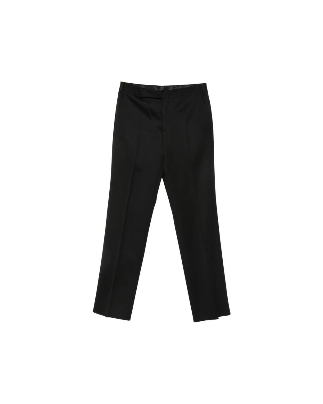 Lardini Black Pressed-Crease Straight-Leg Trousers for men