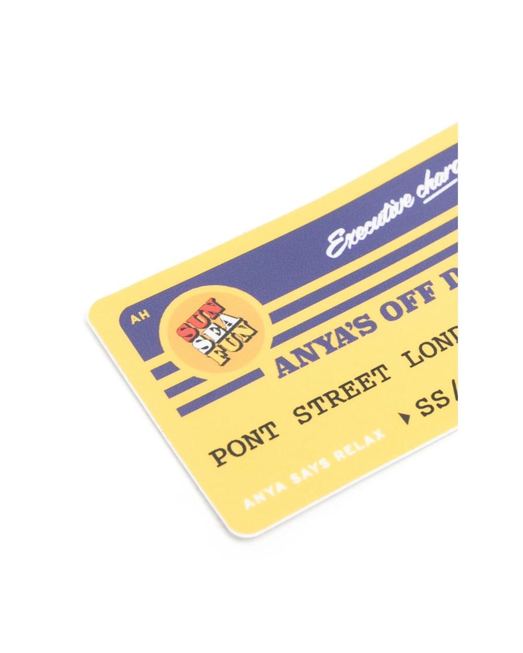 Anya Hindmarch Yellow Graphic-Print Sticker for men