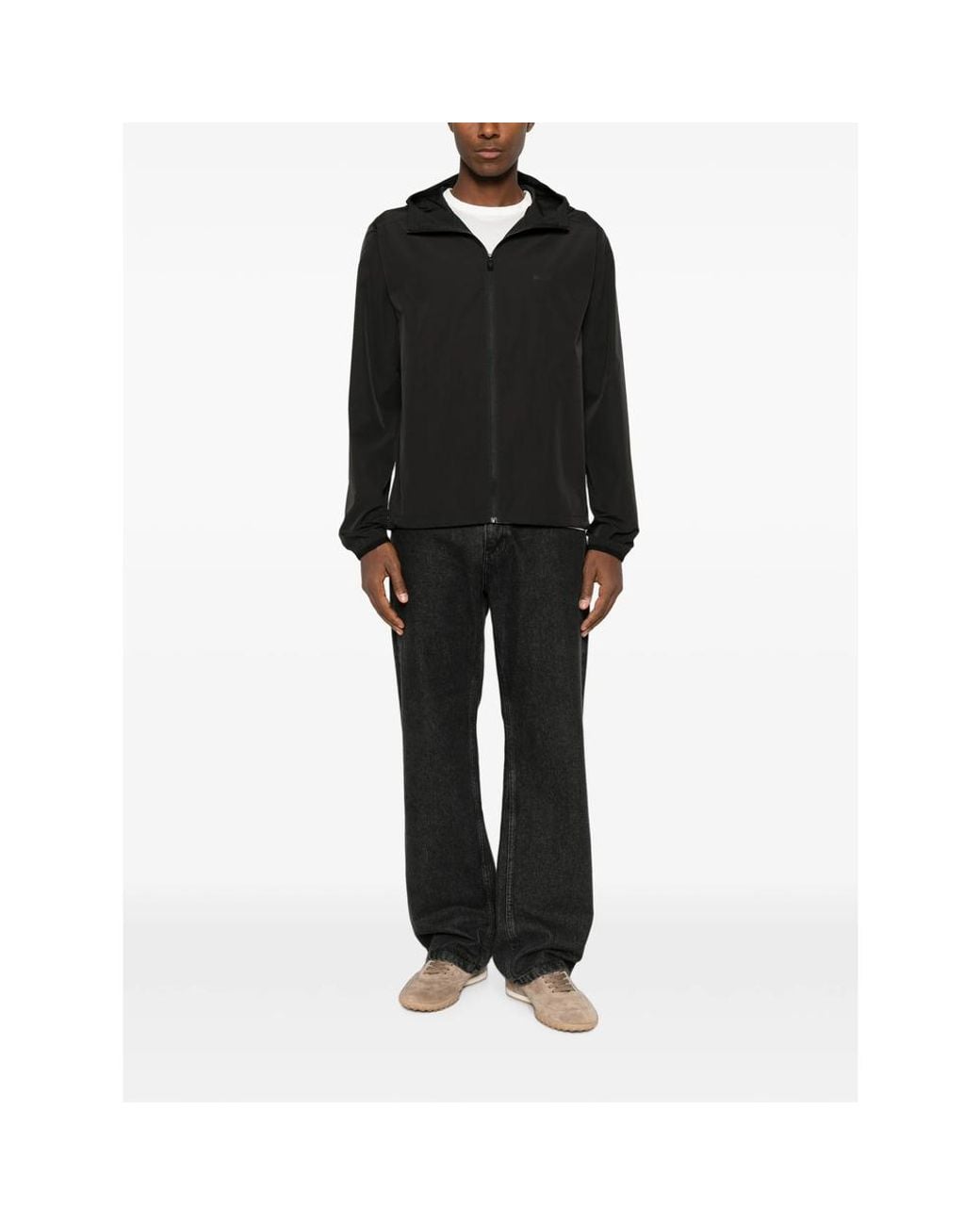 Boss Black Hooded Zip-Up Jacket for men