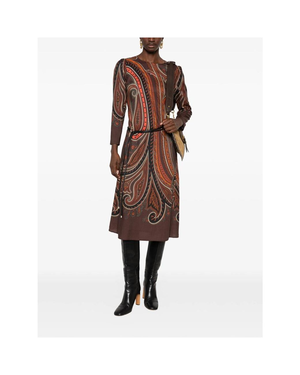 Etro Brown Midi Dresses