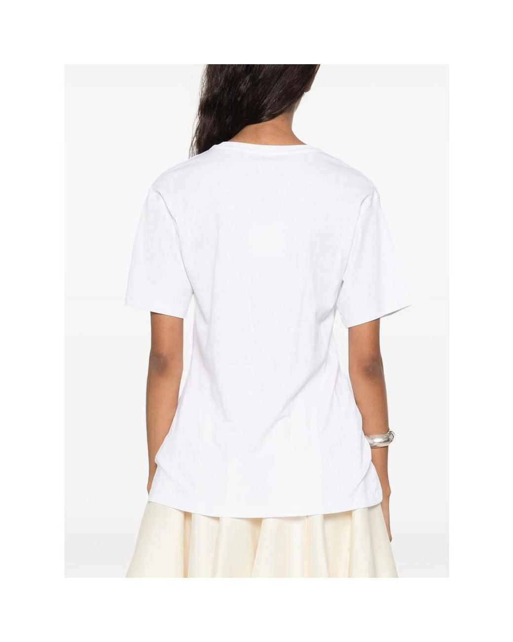Calvin Klein White Twist-Detail T-Shirt