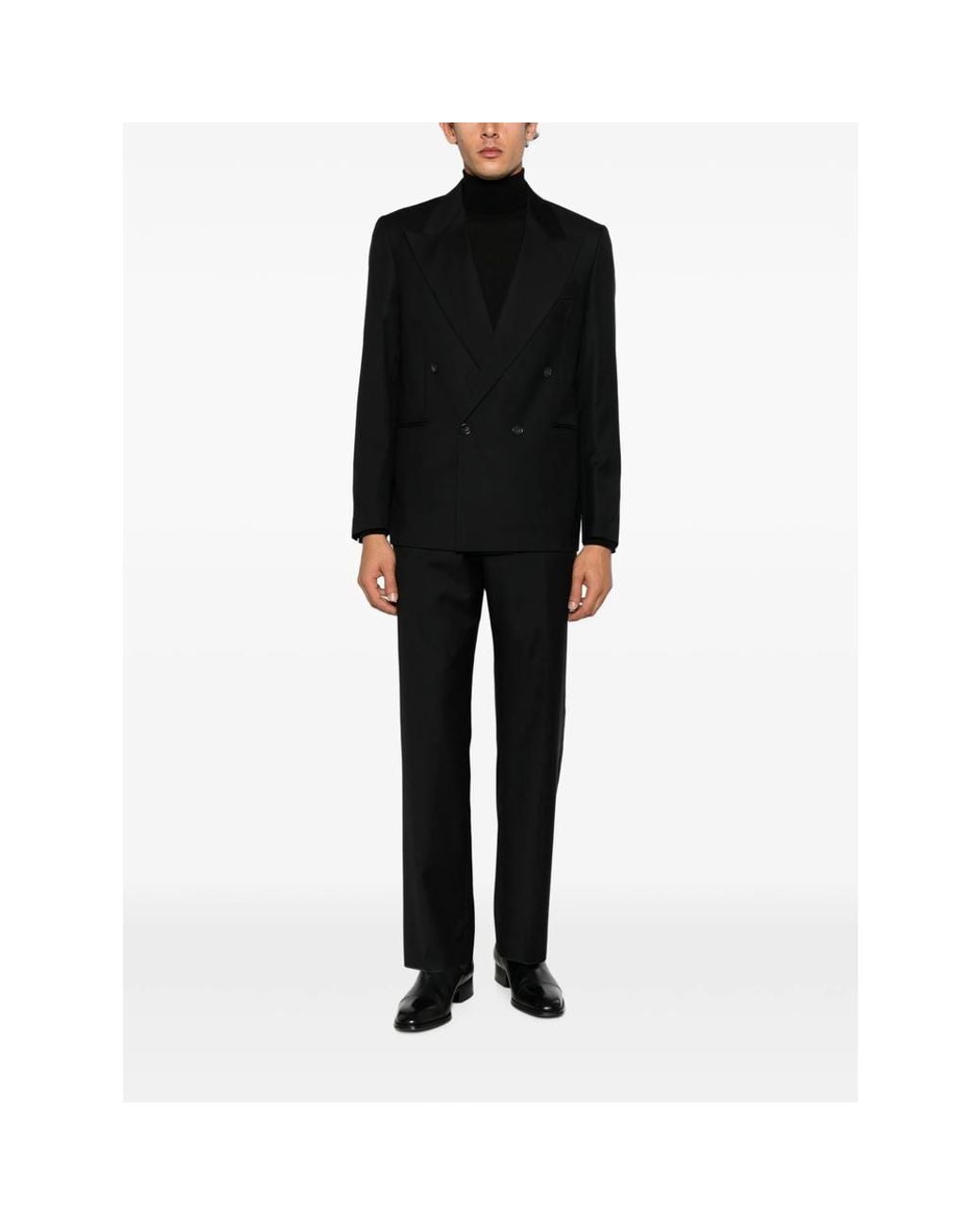época Black Maestrale Double-Breasted Suit for men