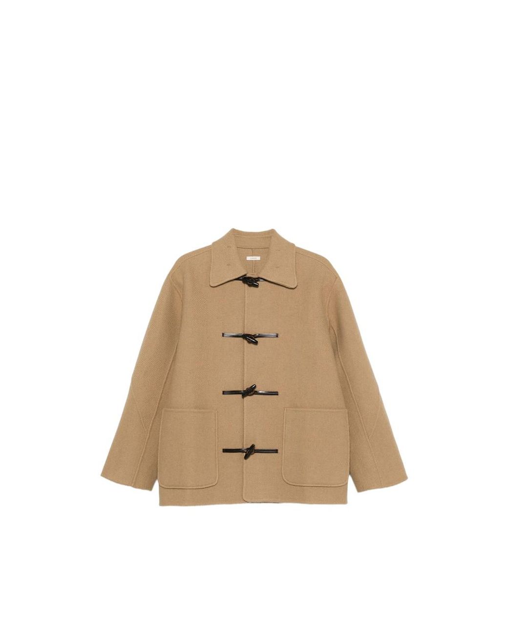 LAMRONS Natural Toggle-Fastening Coat