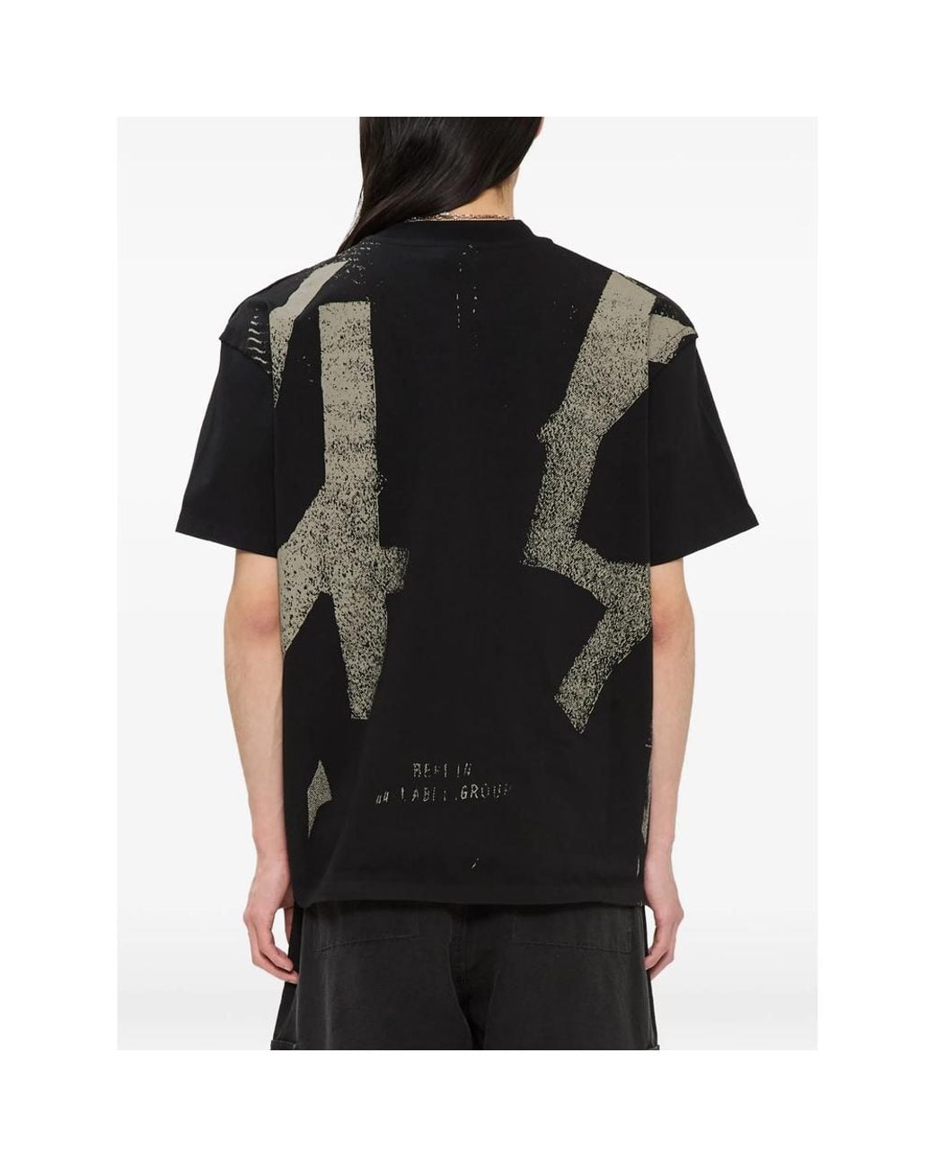 44 Label Group Black Mega 44 Logo-Print Short-Sleeve T-Shirt for men