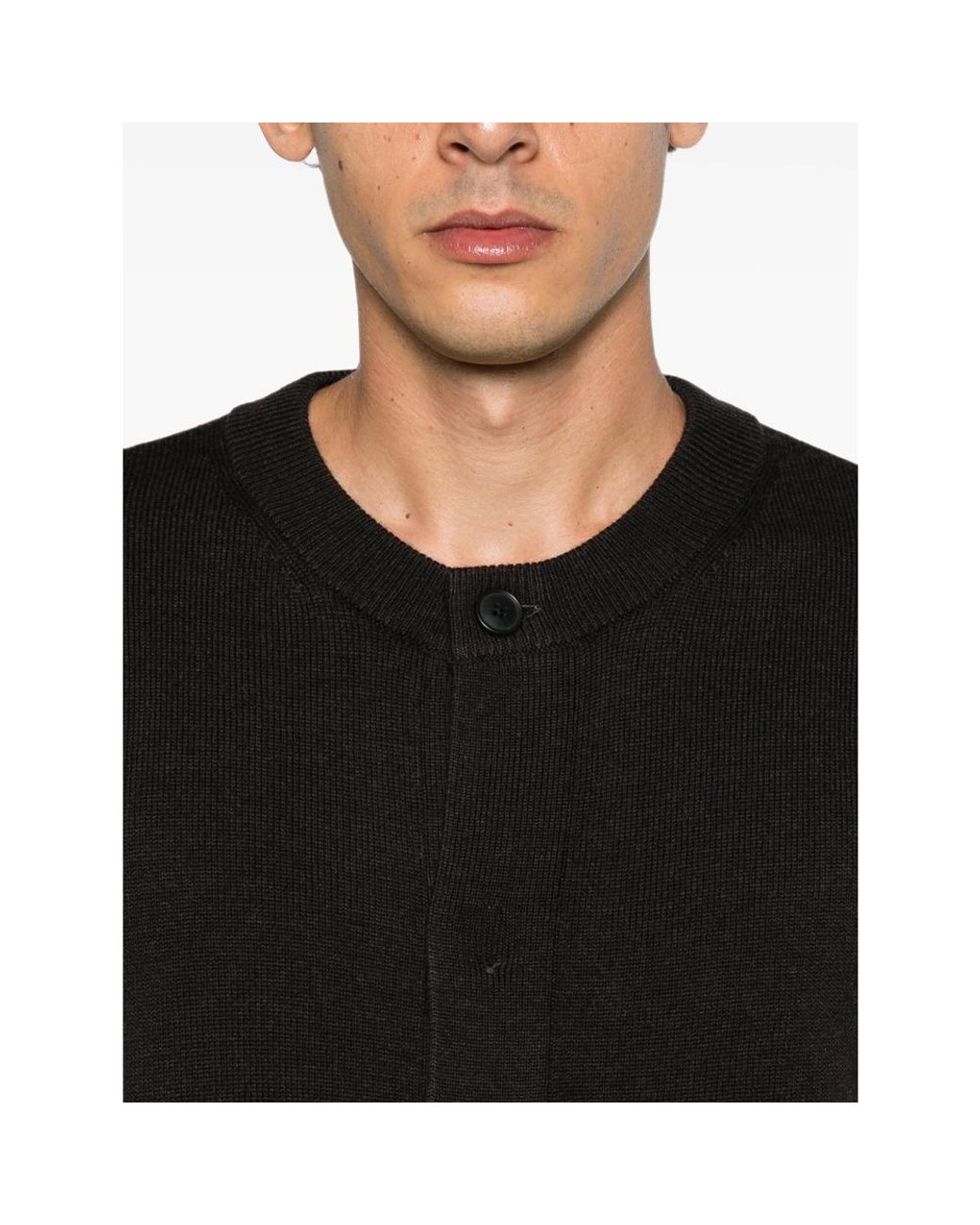 sunflower Black Button-Up Cardigan for men
