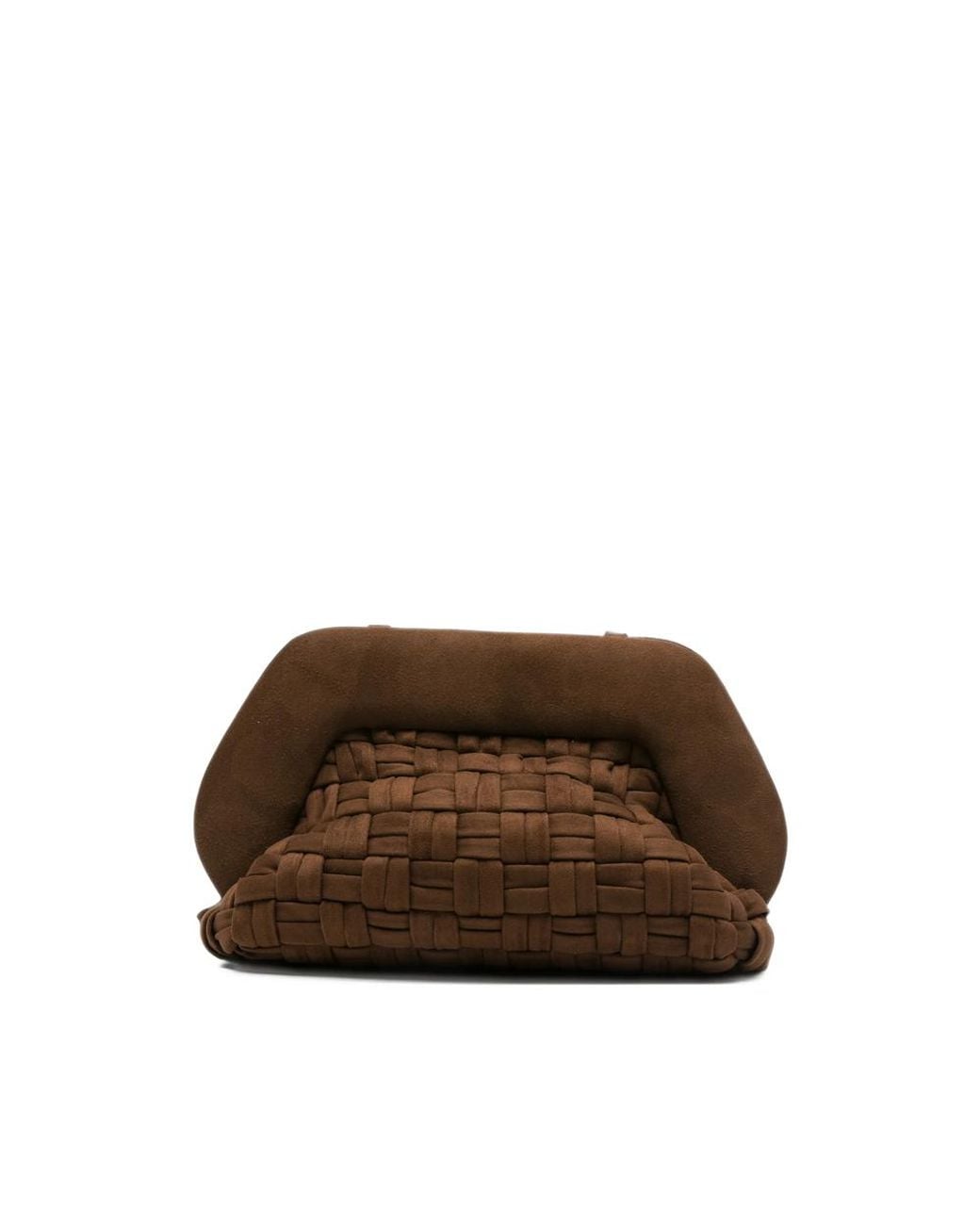 THEMOIRÈ Brown Medium Bios Woven-Design Clutch Bag