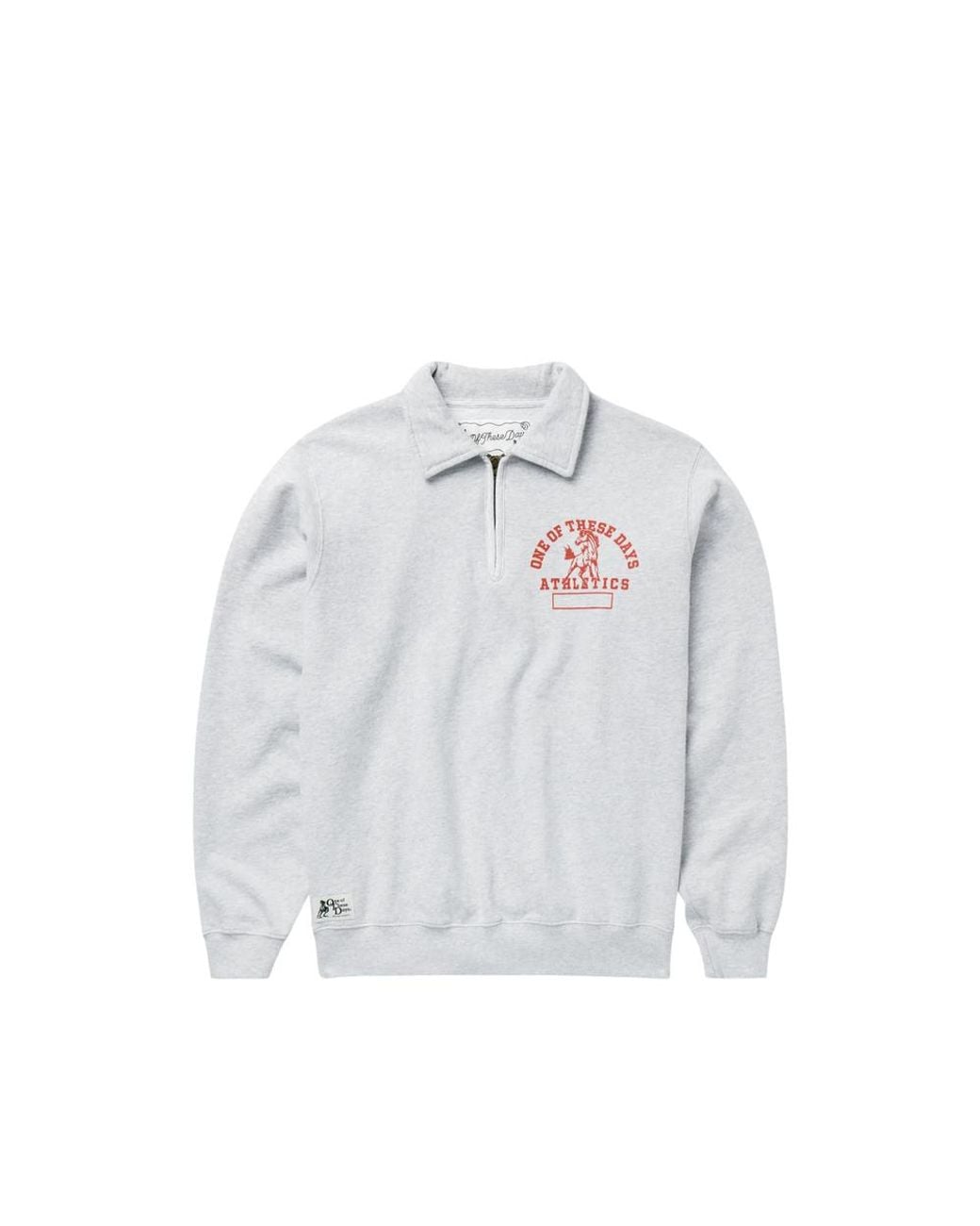 One Of These Days White Mustang Athletics Zip Sweatshirt for men