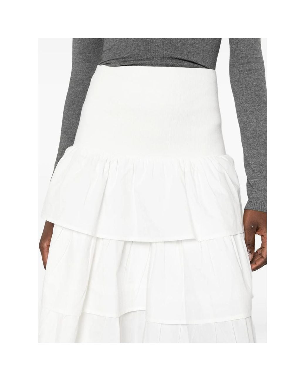 GIMAGUAS White Joan Midi Skirt