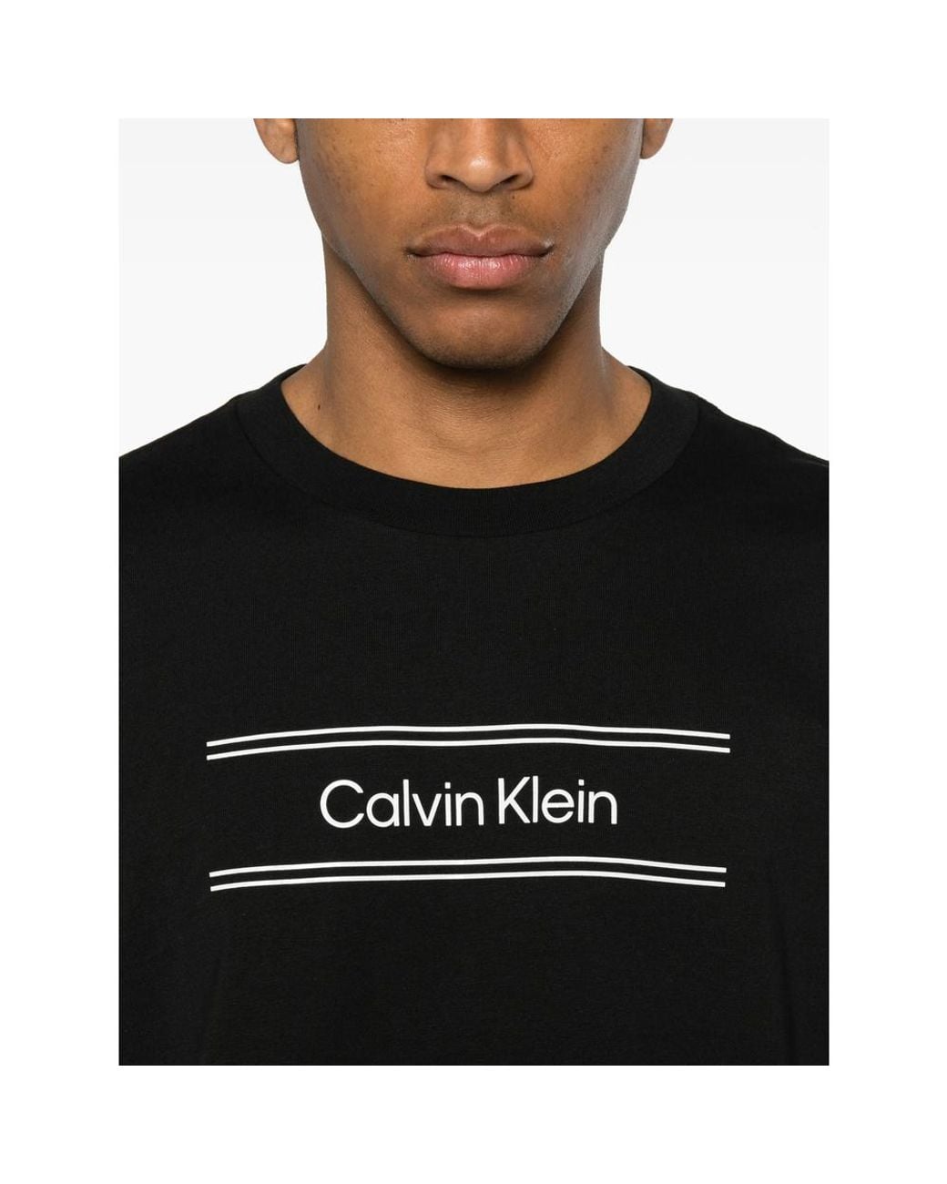 Calvin Klein Black Logo-Print T-Shirt for men