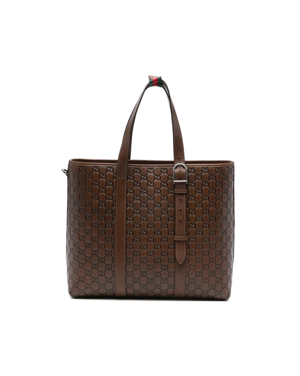 Gucci Brown Gg Emblem Large Tote Bag for men