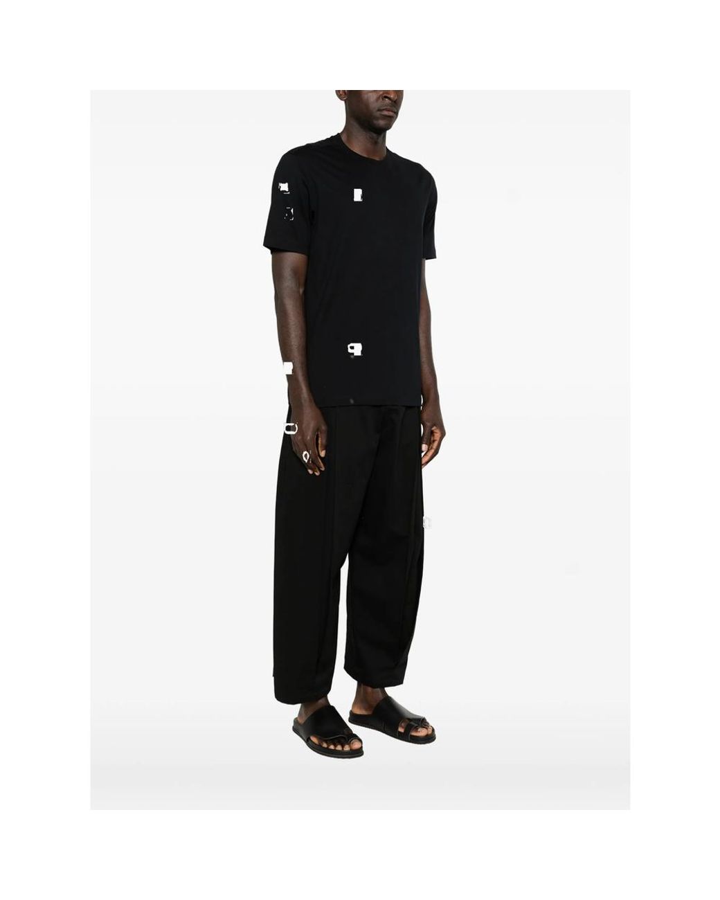 ZANONE-SLOWEAR Black Crew-Neck T-Shirt for men