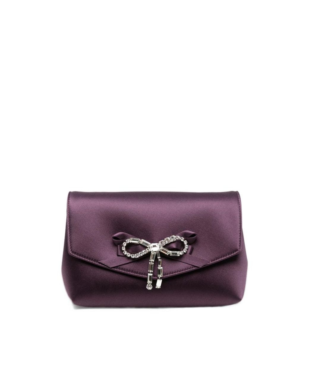 Jimmy Choo Purple Soft Bow Mini Shoulder Bag