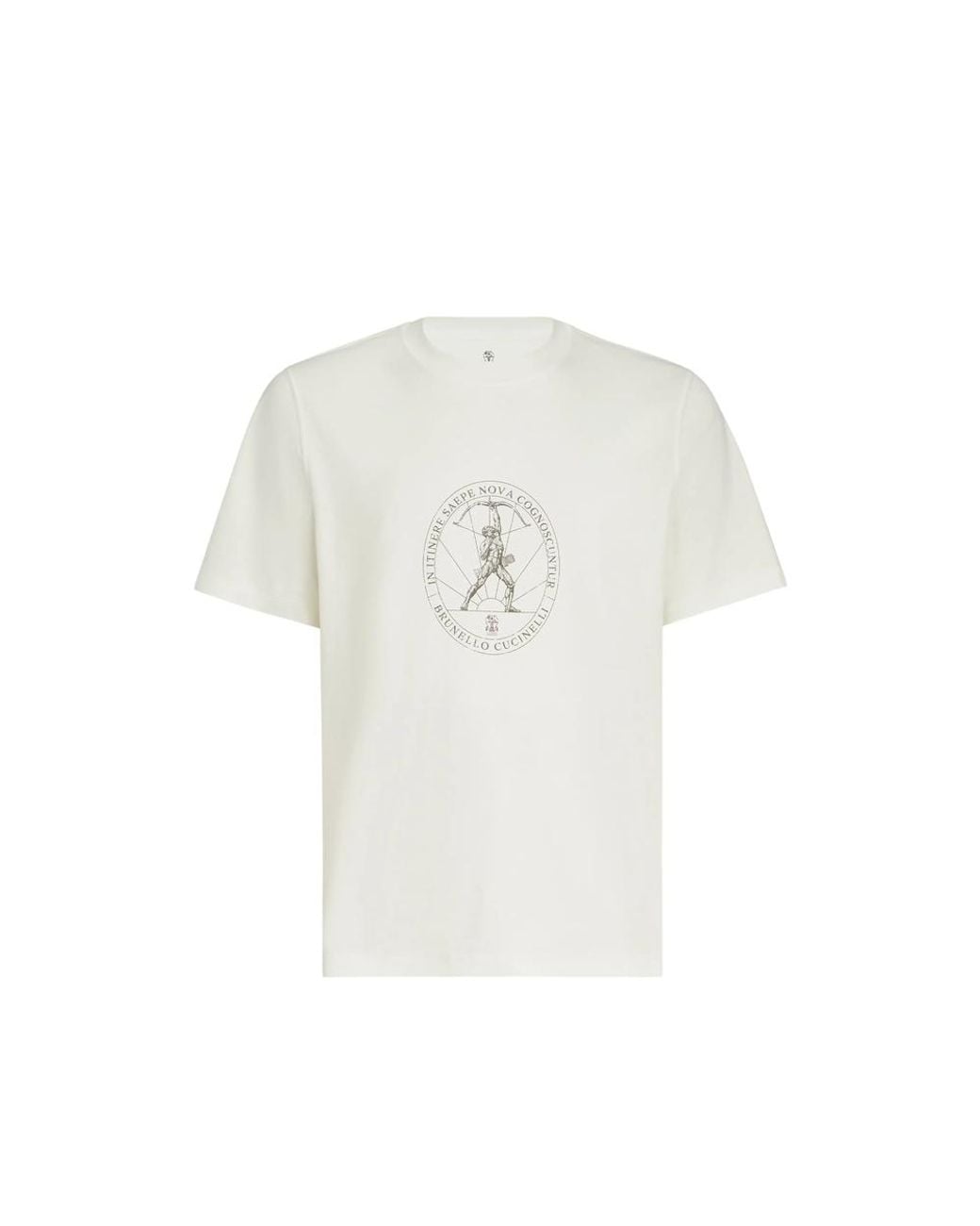 Brunello Cucinelli White Crew-Neck T-Shirt for men