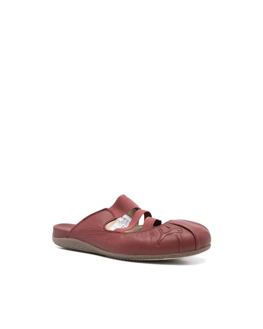 PUMA Brown Mules Speedcat En Cuir À Logo Embossé