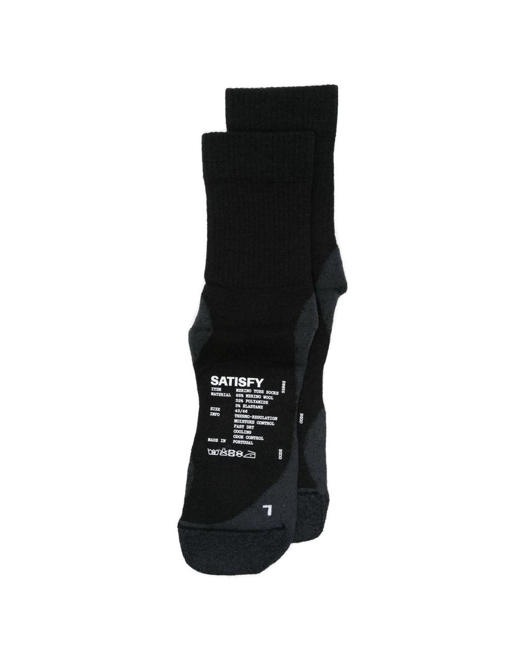 Satisfy Black Tube Socks for men