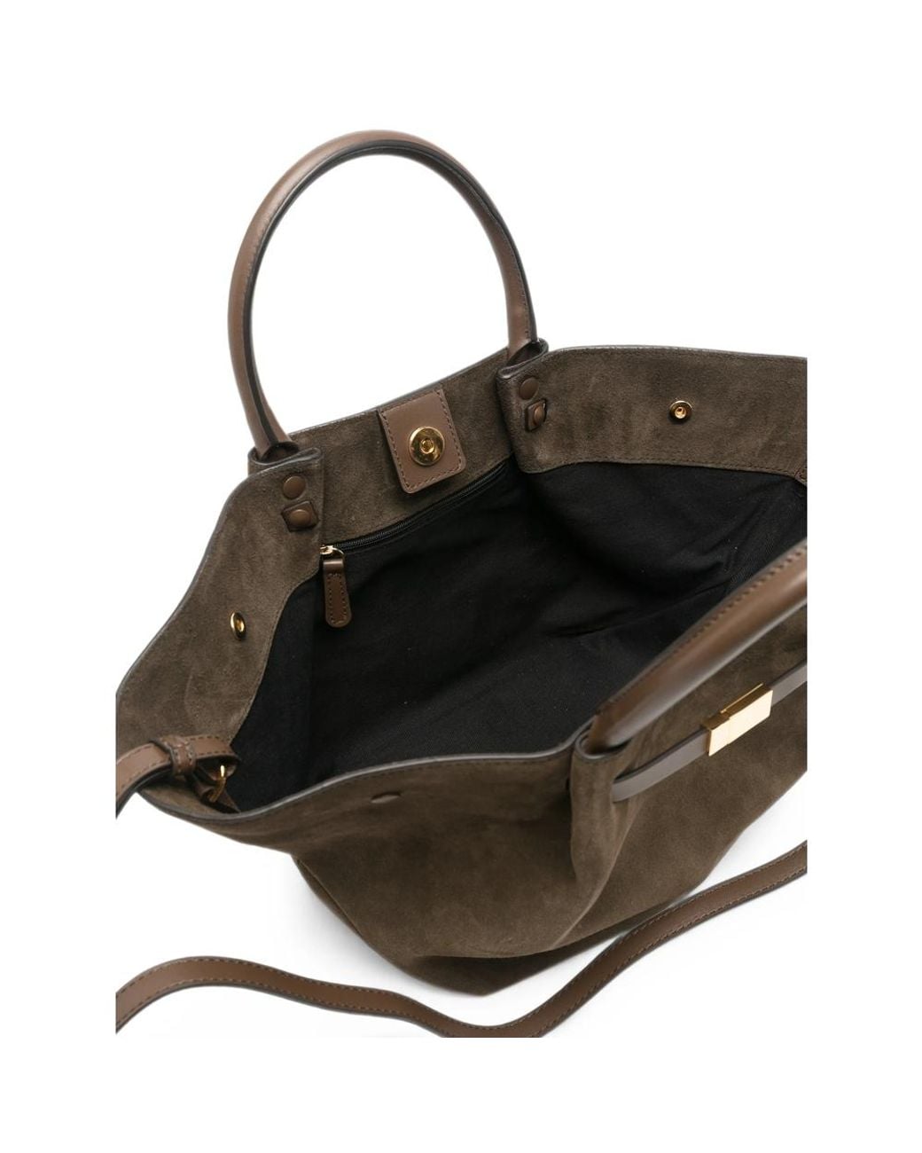 DeMellier London Black Midi New York Suede Tote Bag