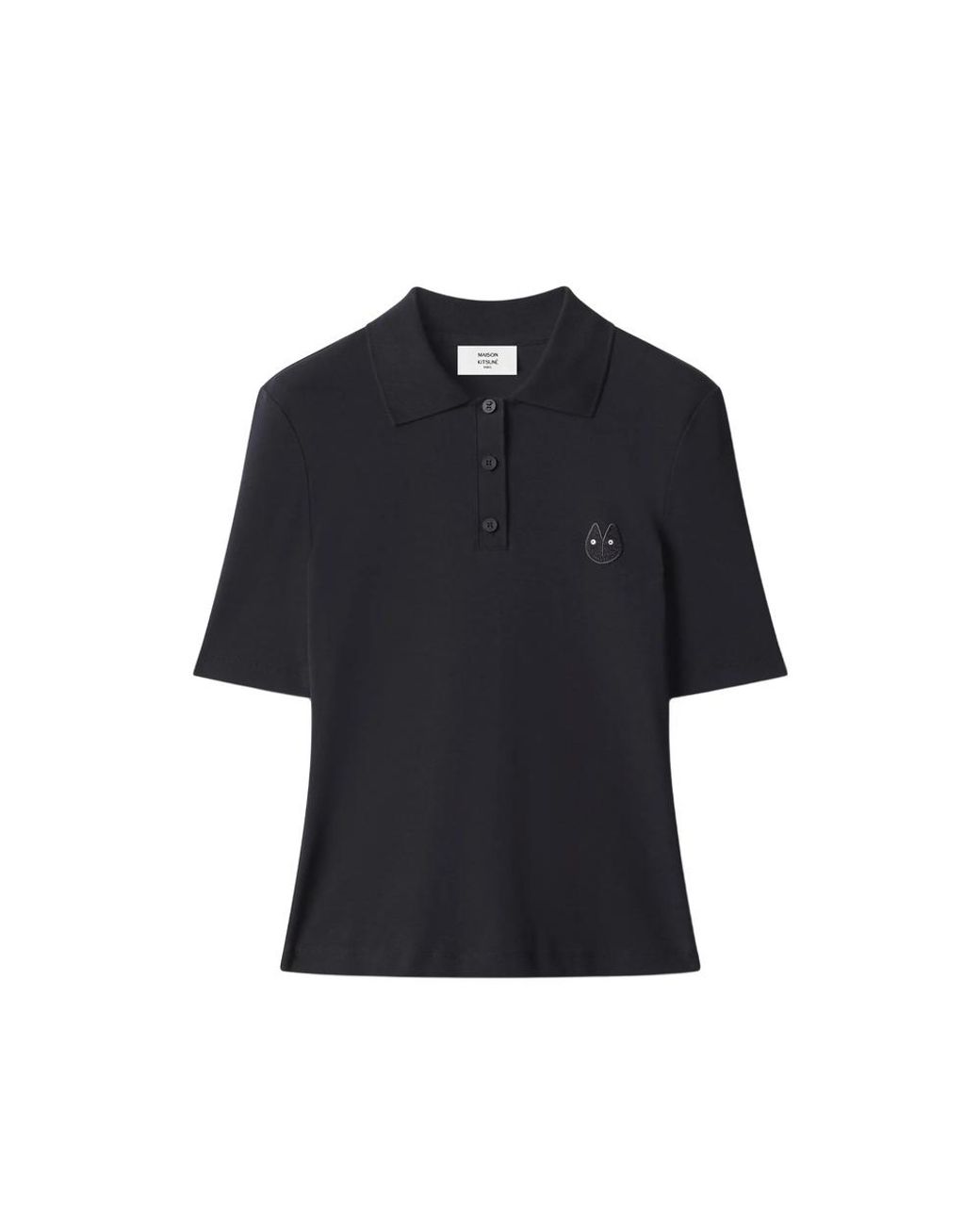 Maison Kitsuné Blue Fortune Fox Short-Sleeve Polo Shirt