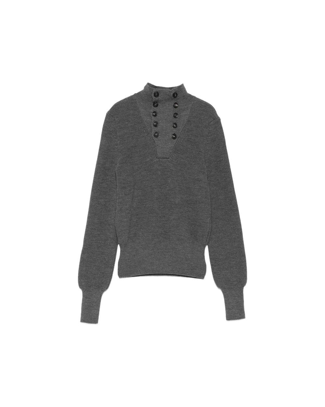 Paloma Wool Gray Milon Button-Up Sweater