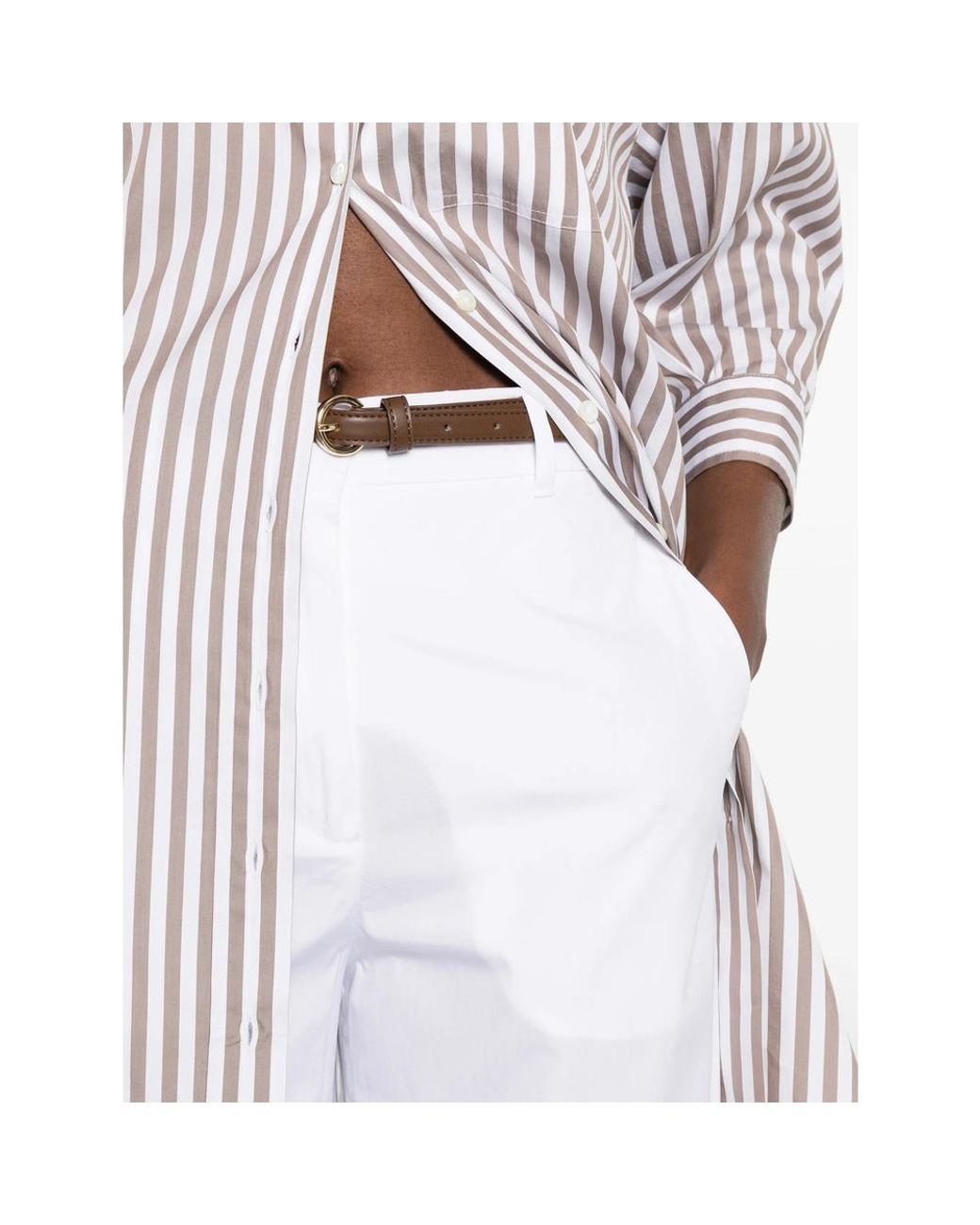 Max Mara White Wide Trousers