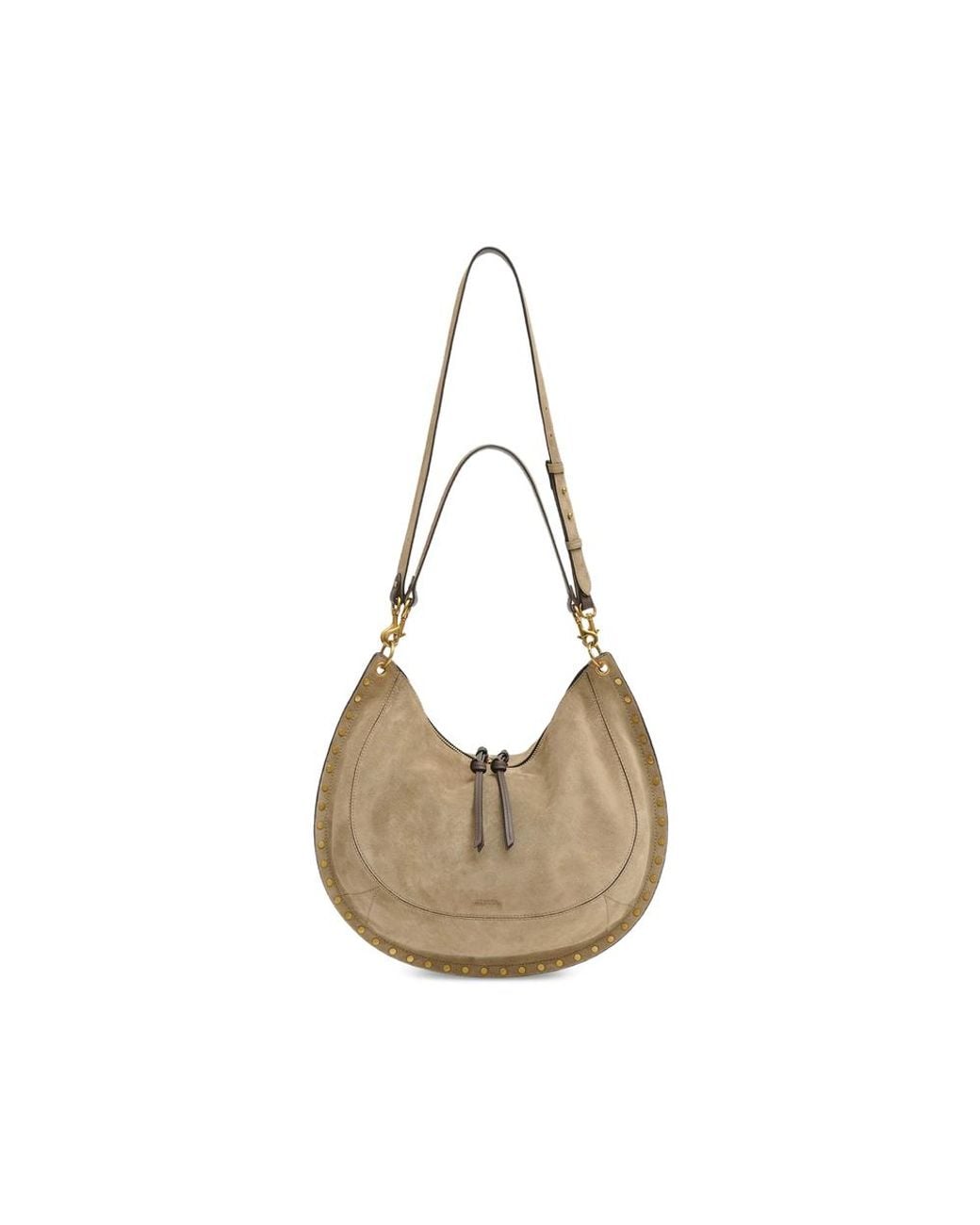 Isabel Marant Natural Oskan Soft L Suede Bag