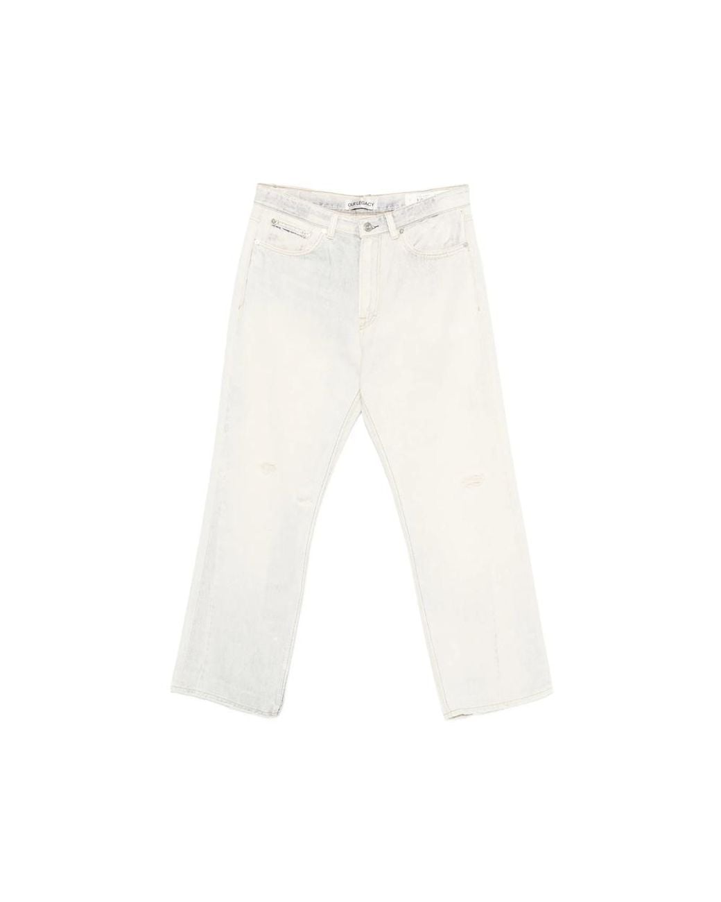 Our Legacy Natural Third Cut Wide-Leg Distressed Jeans for men