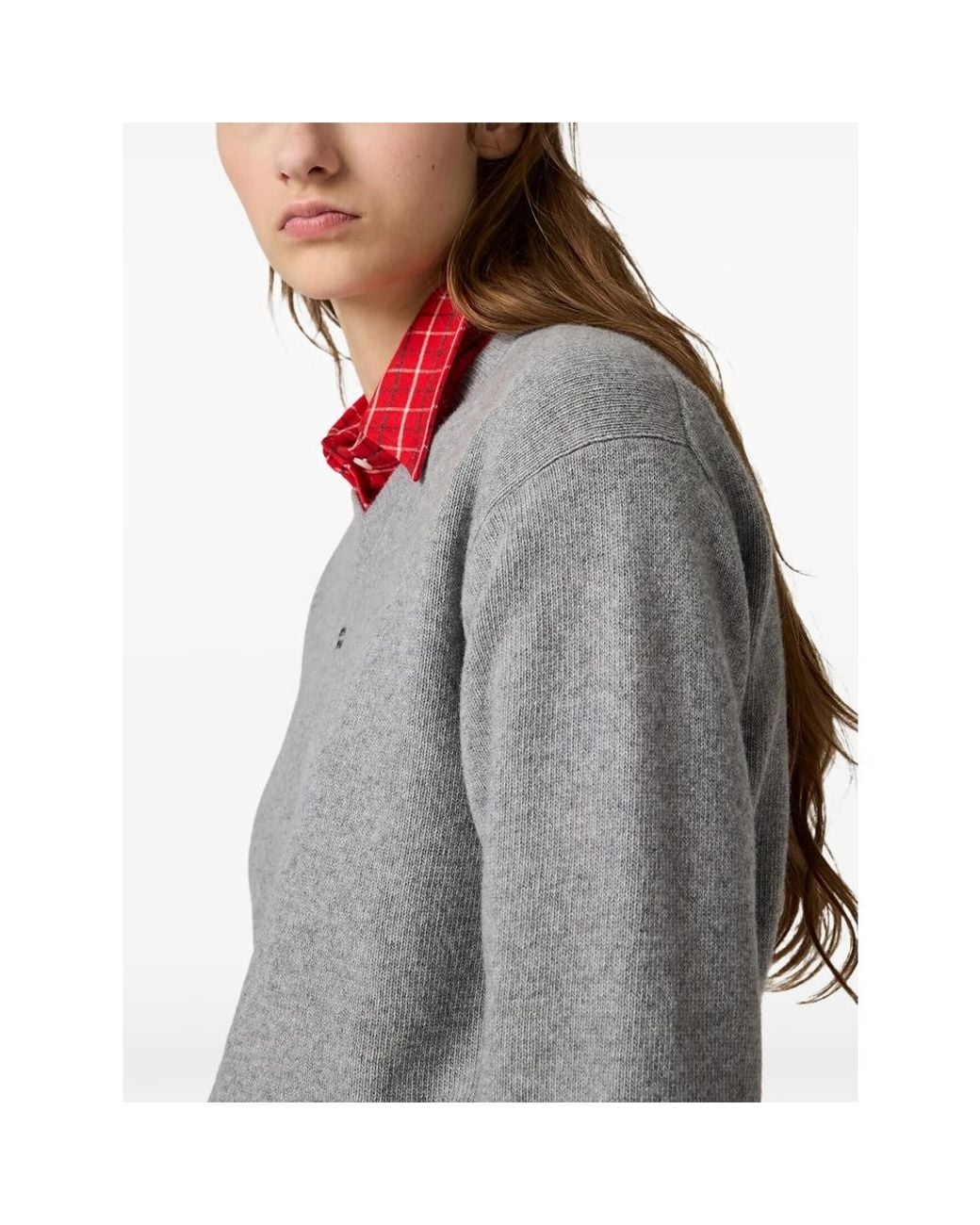 Miu Miu Gray Wool And Cashmere Sweater