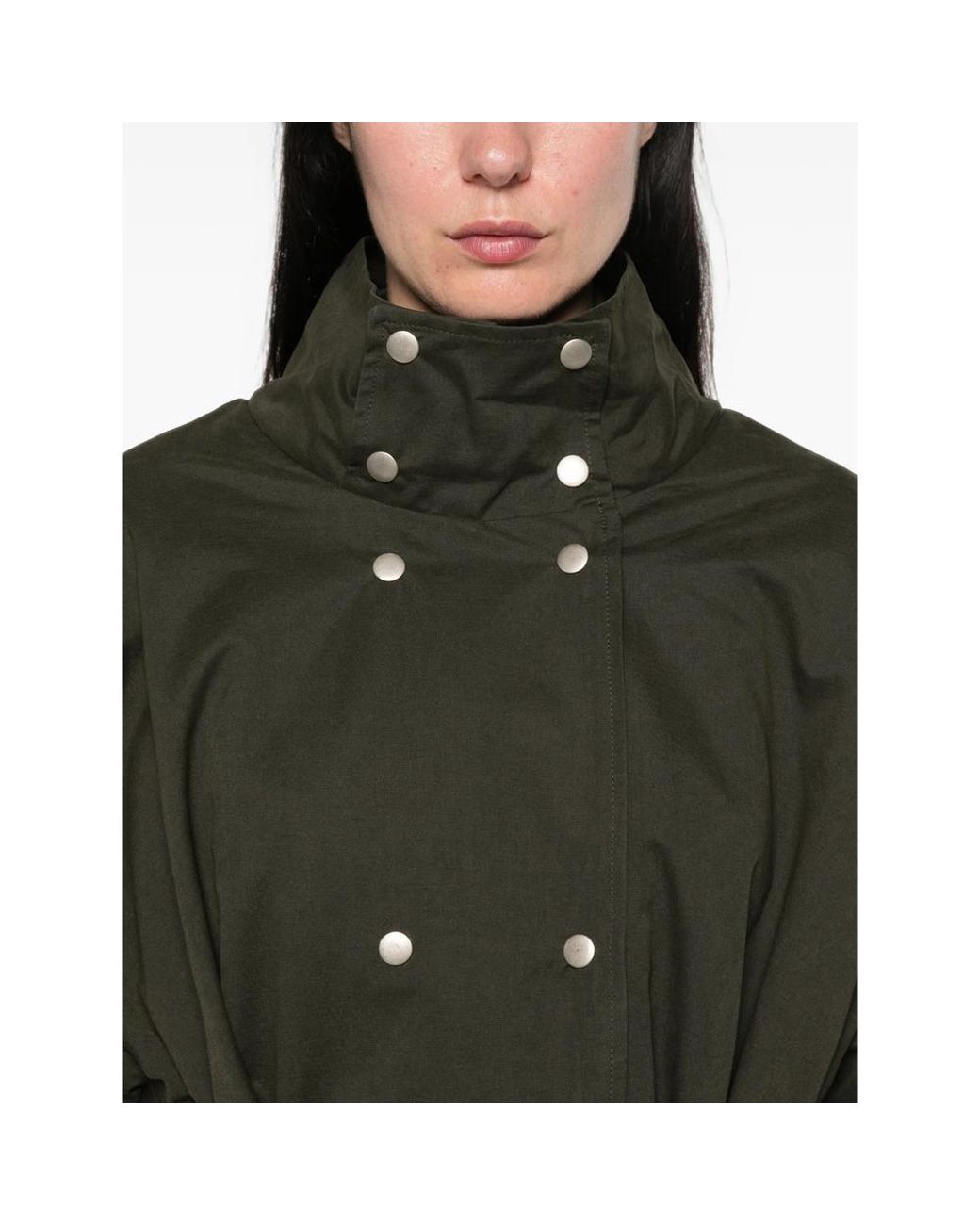 LA PISCINE Green Belted Double-Breasted Jacket