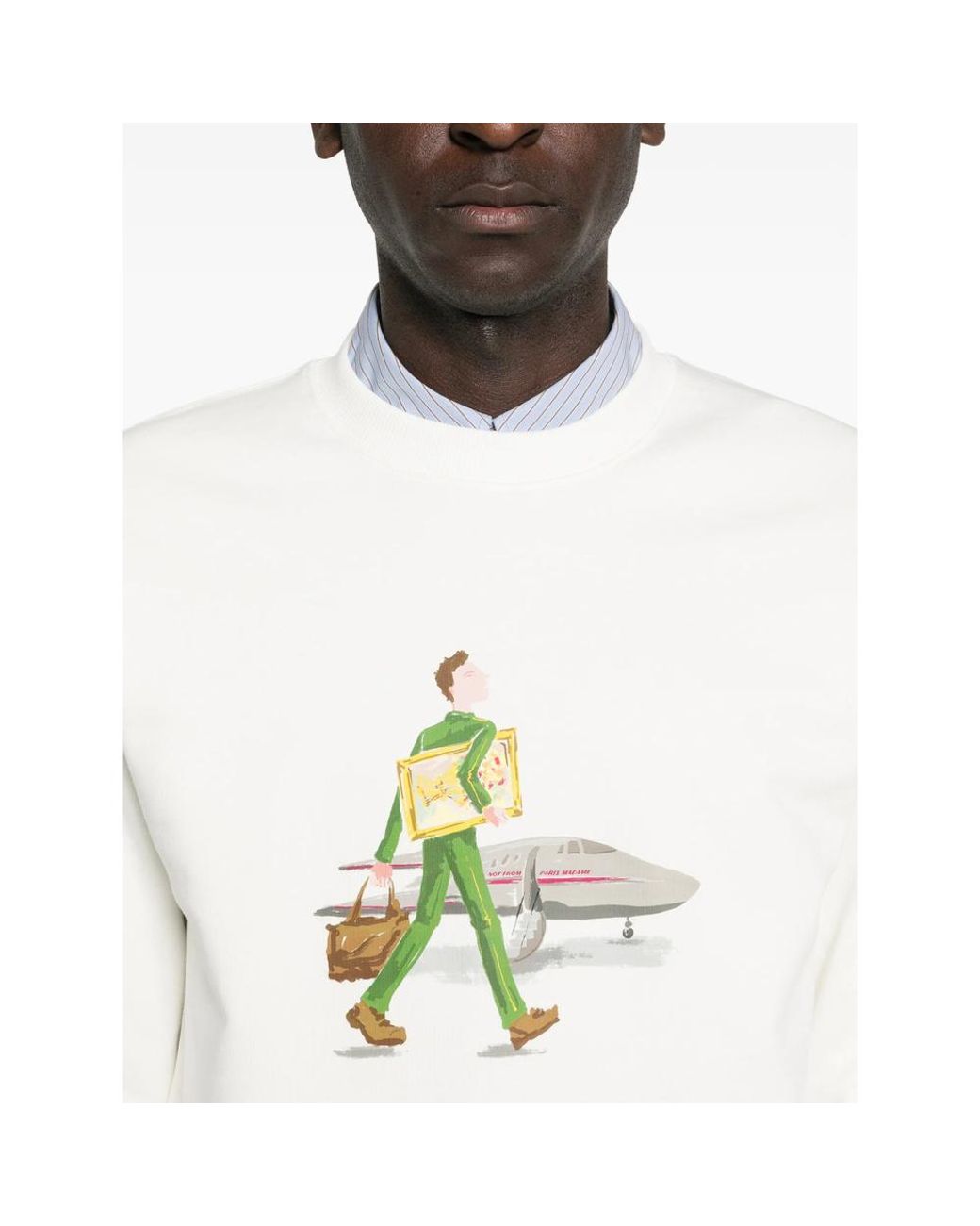 Drole de Monsieur White L'Homme Au Tableau Sweatshirt for men