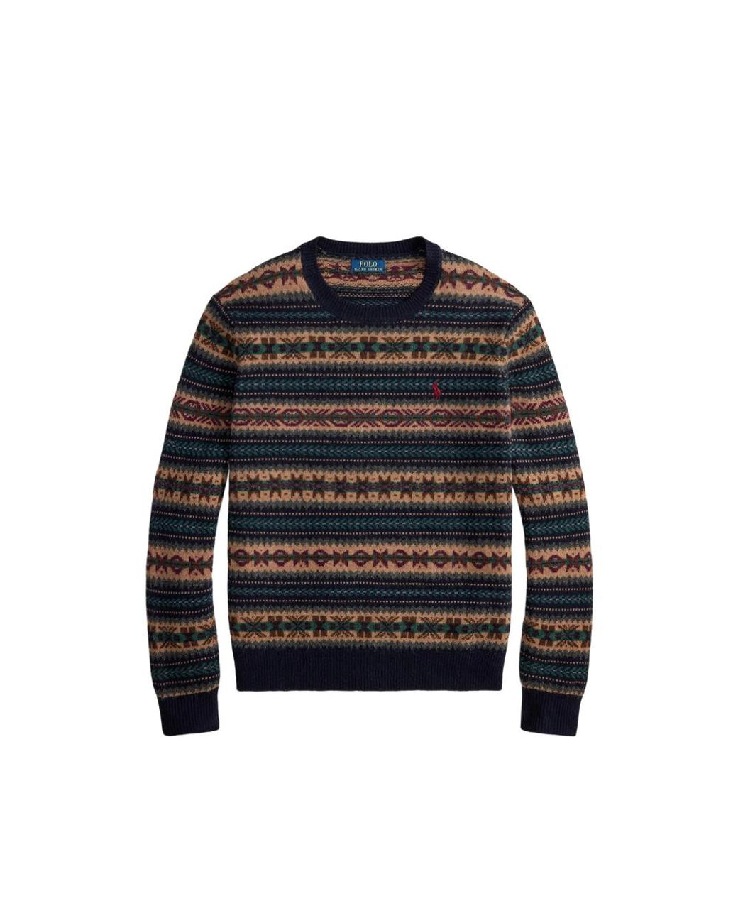 Ralph Lauren Black Fair Isle Sweater for men