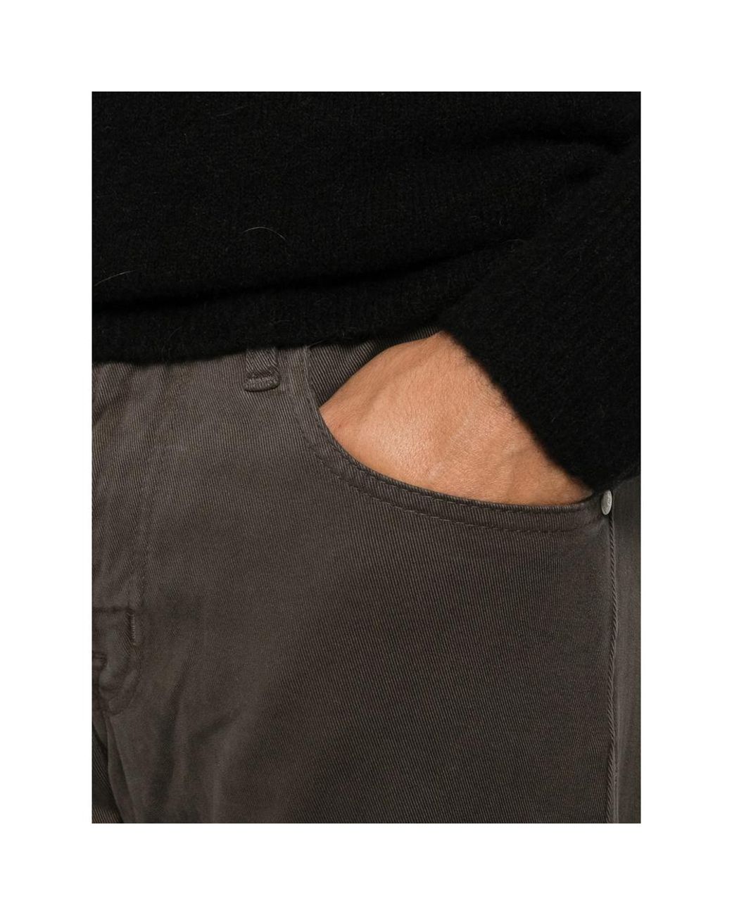 Tramarossa Gray Michelangelo Logo-Patch Trousers for men