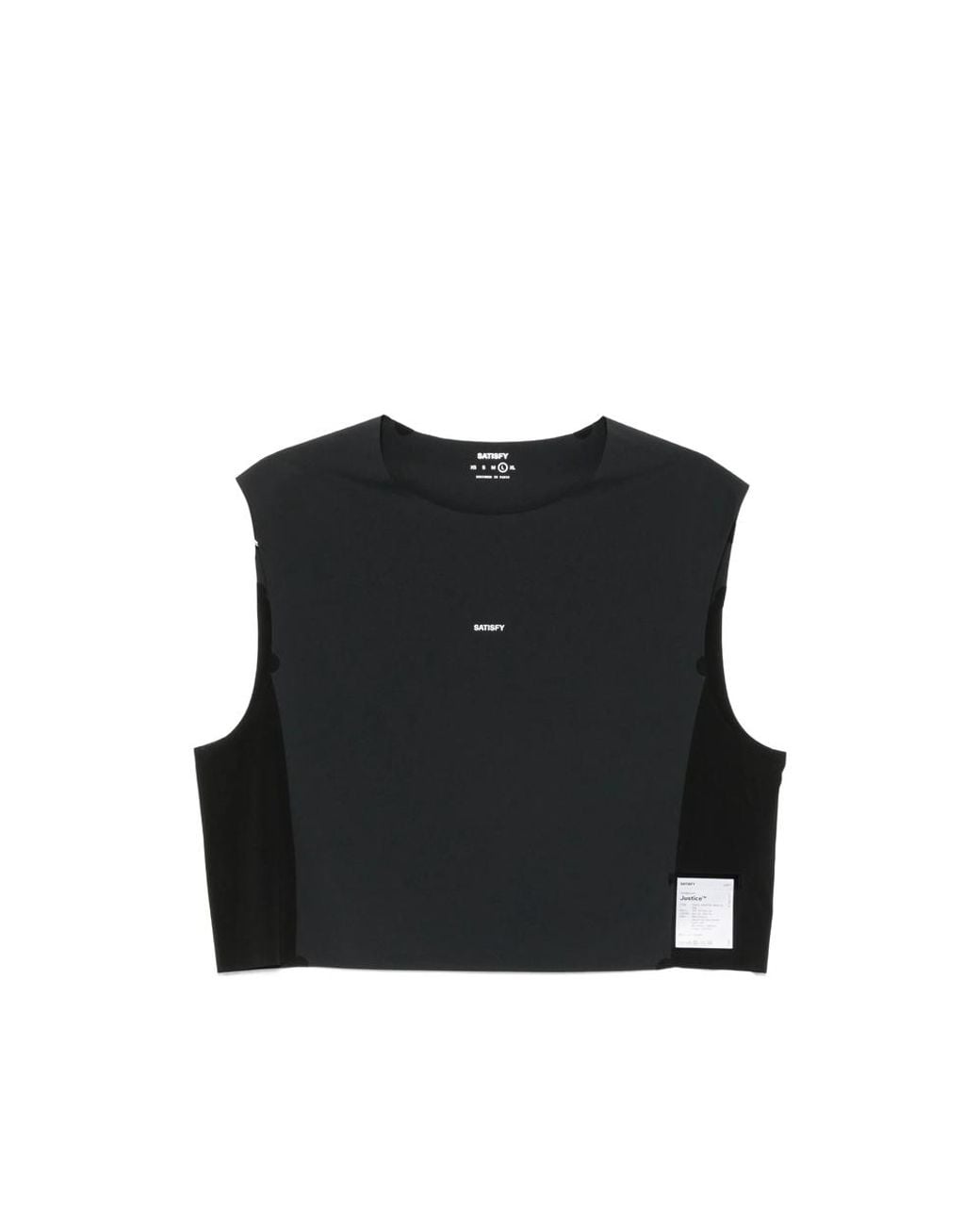 Satisfy Black Justice Trail Cropped Vest for men