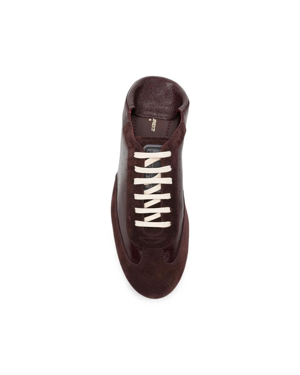 Saint Laurent Brown Lace-Up Panelled Sneakers