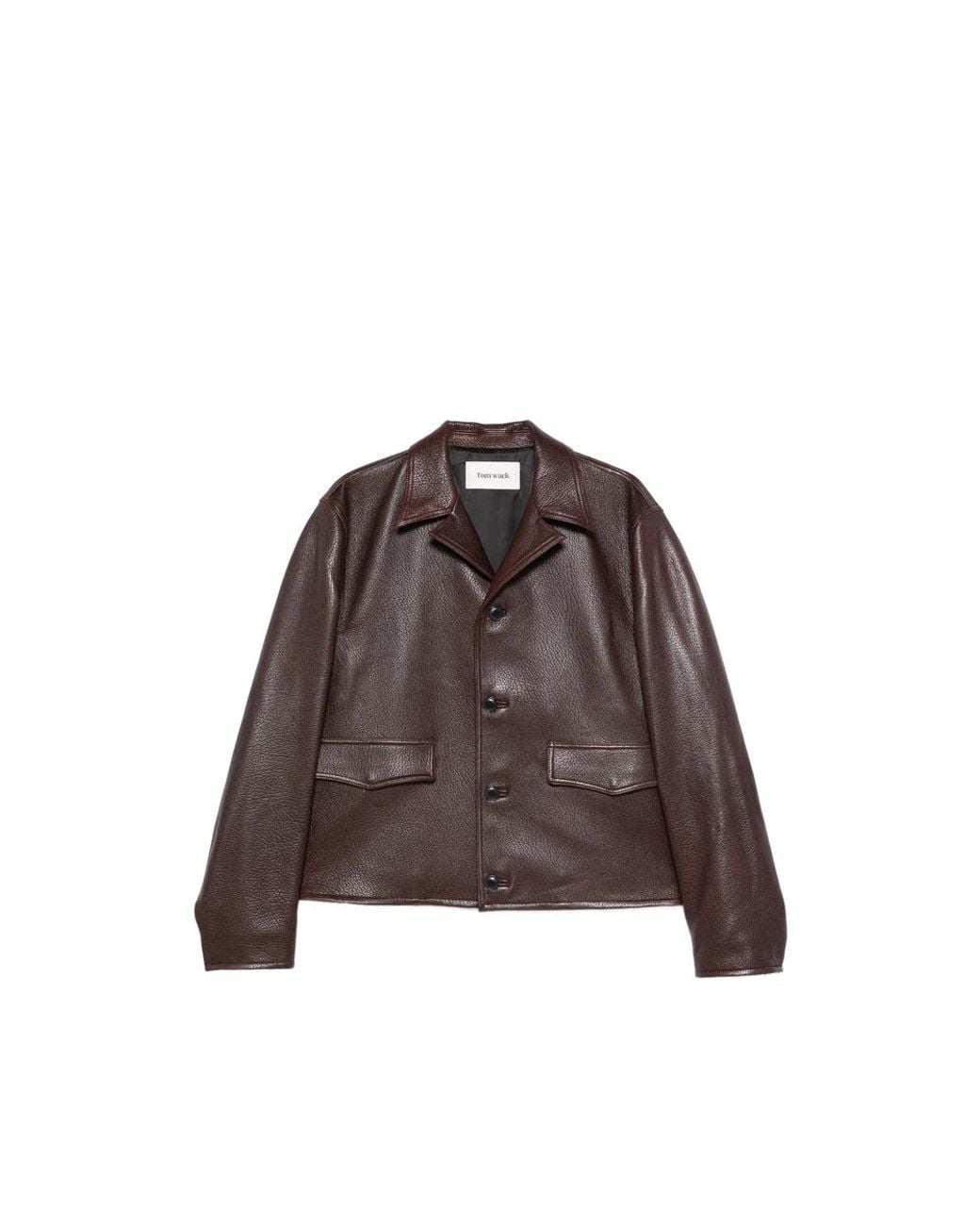 TONYWACK Brown Notched-Lapel Flap-Pockets Jacket for men