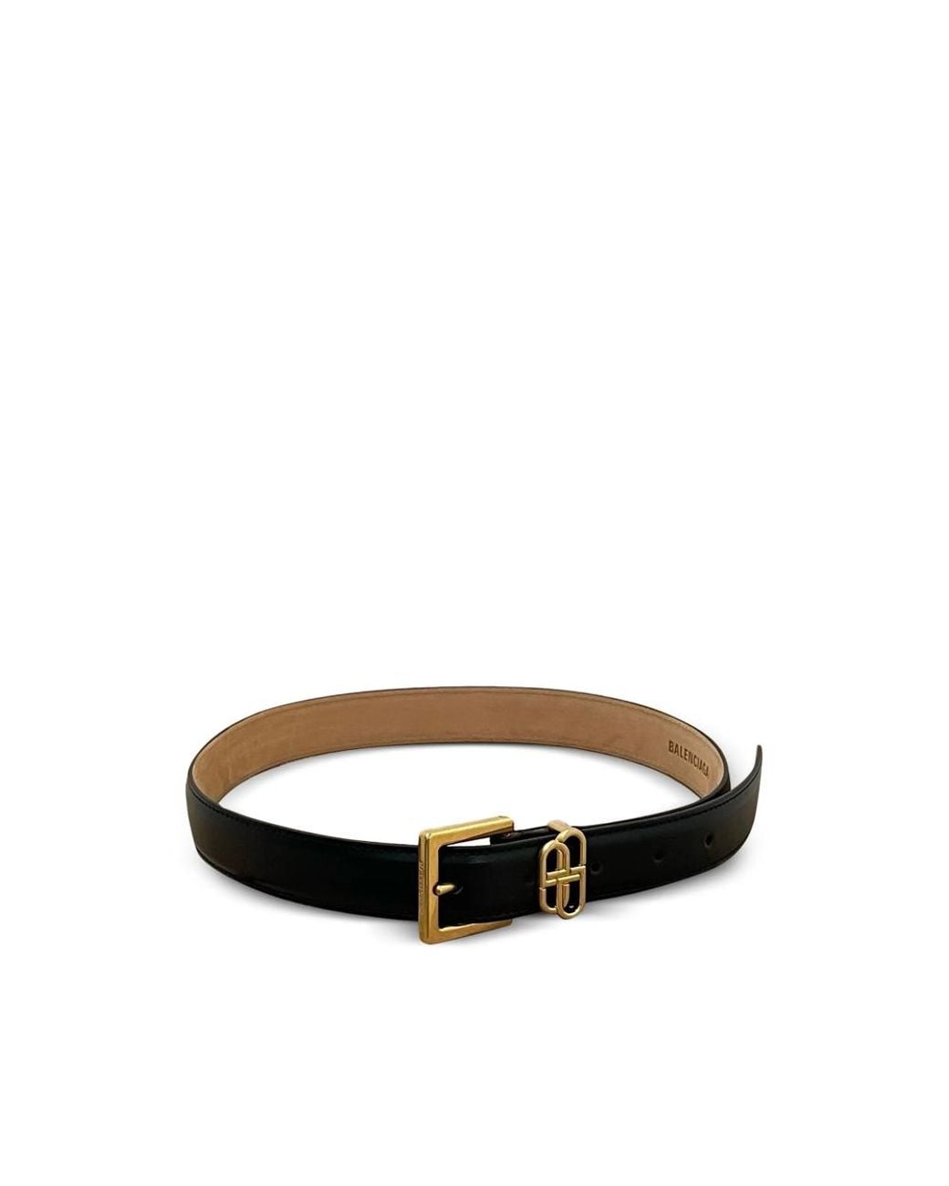 Balenciaga Brown Bb Loop Leather Belt