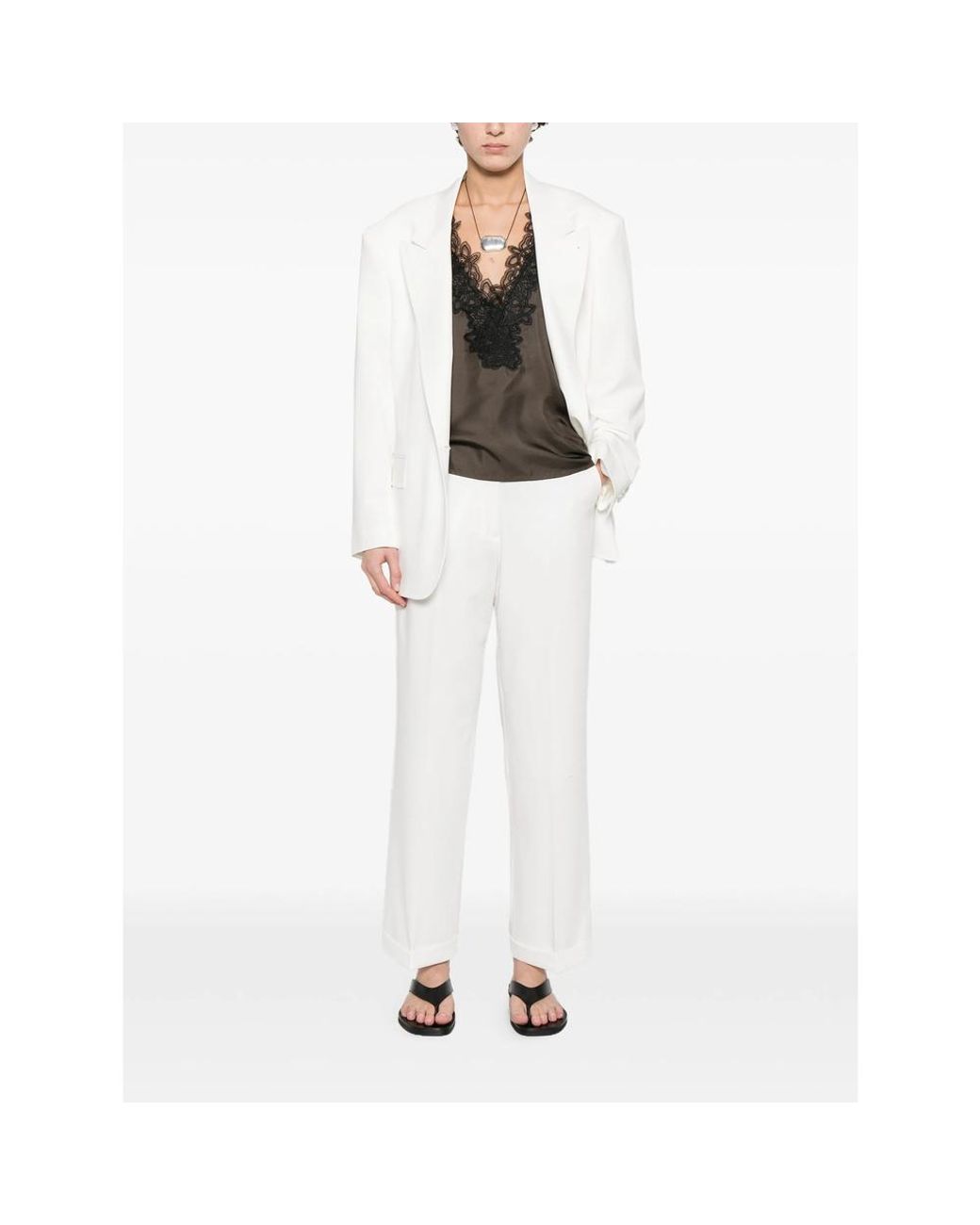 Eraldo White Single-Breasted Suit