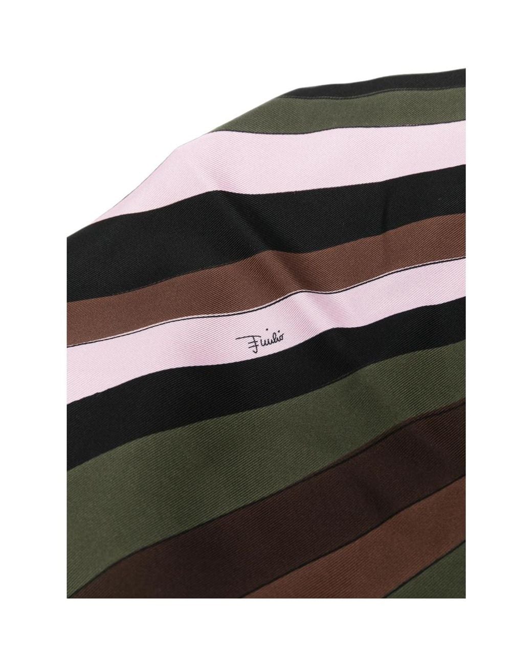 Emilio Pucci Brown Printed Silk-Twill Bandana