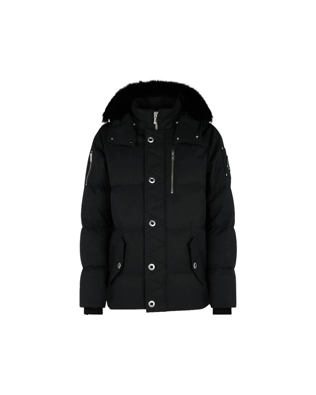Moose Knuckles Black Original 3Q Hooded Jacket for men