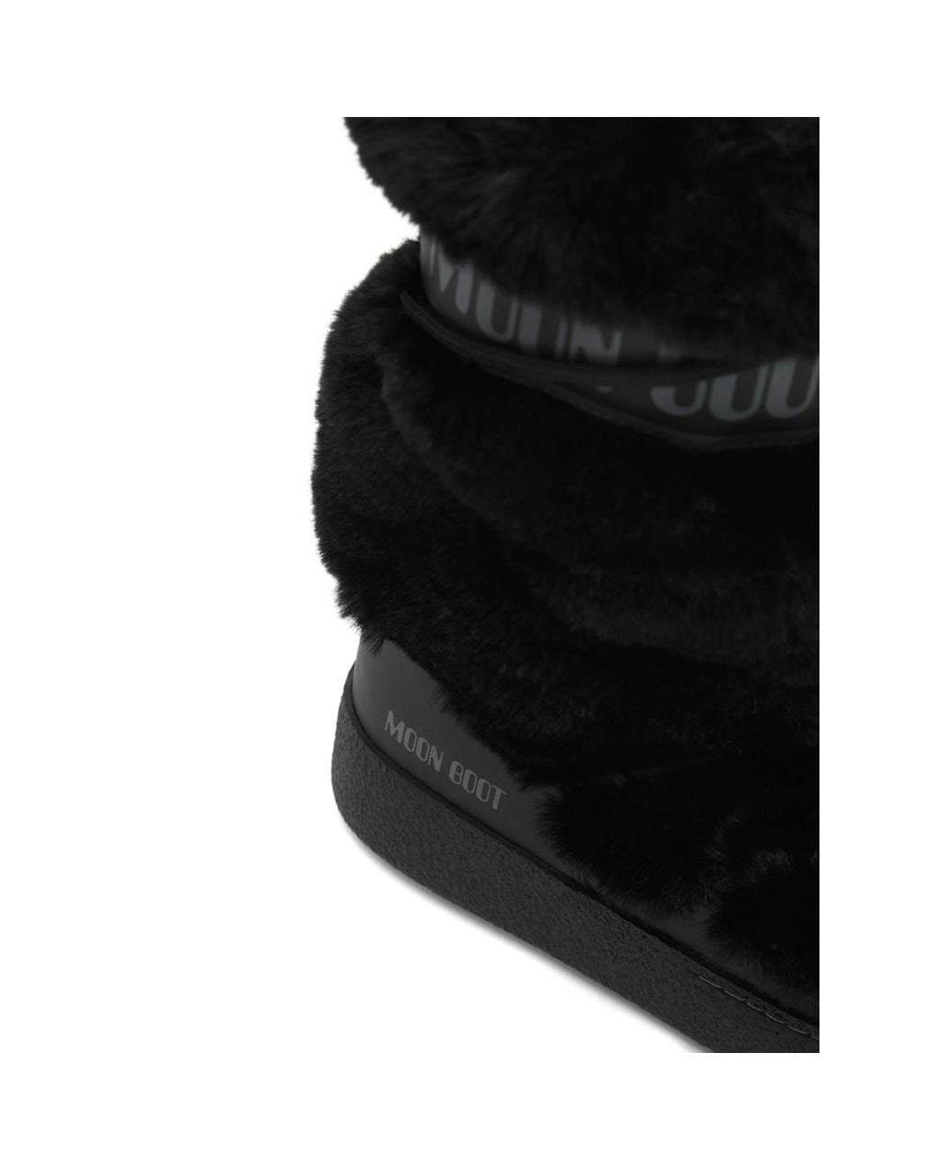 Moon Boot Black Ltrack Faux-Fur Boots