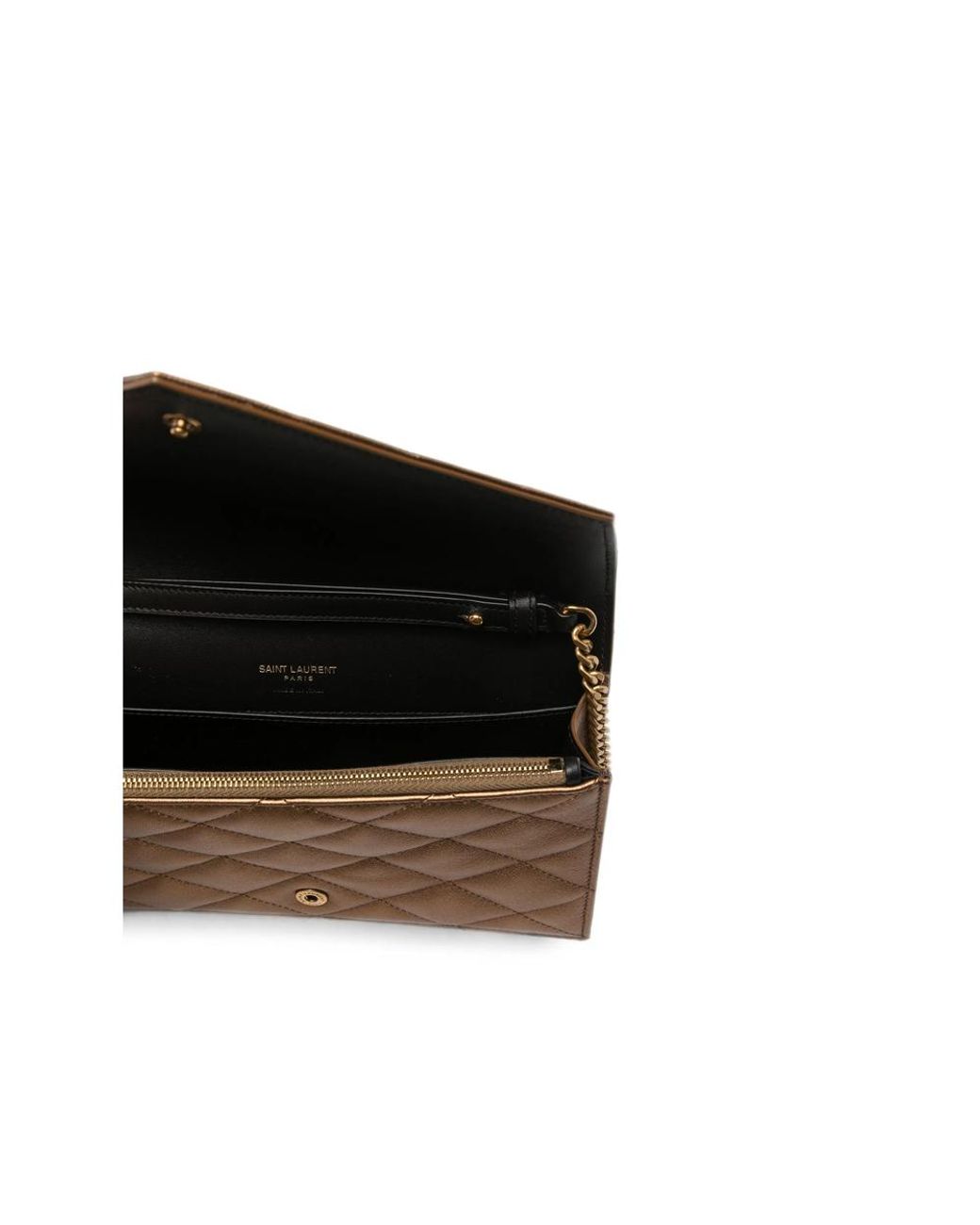 Saint Laurent Natural Paris Chain Wallet