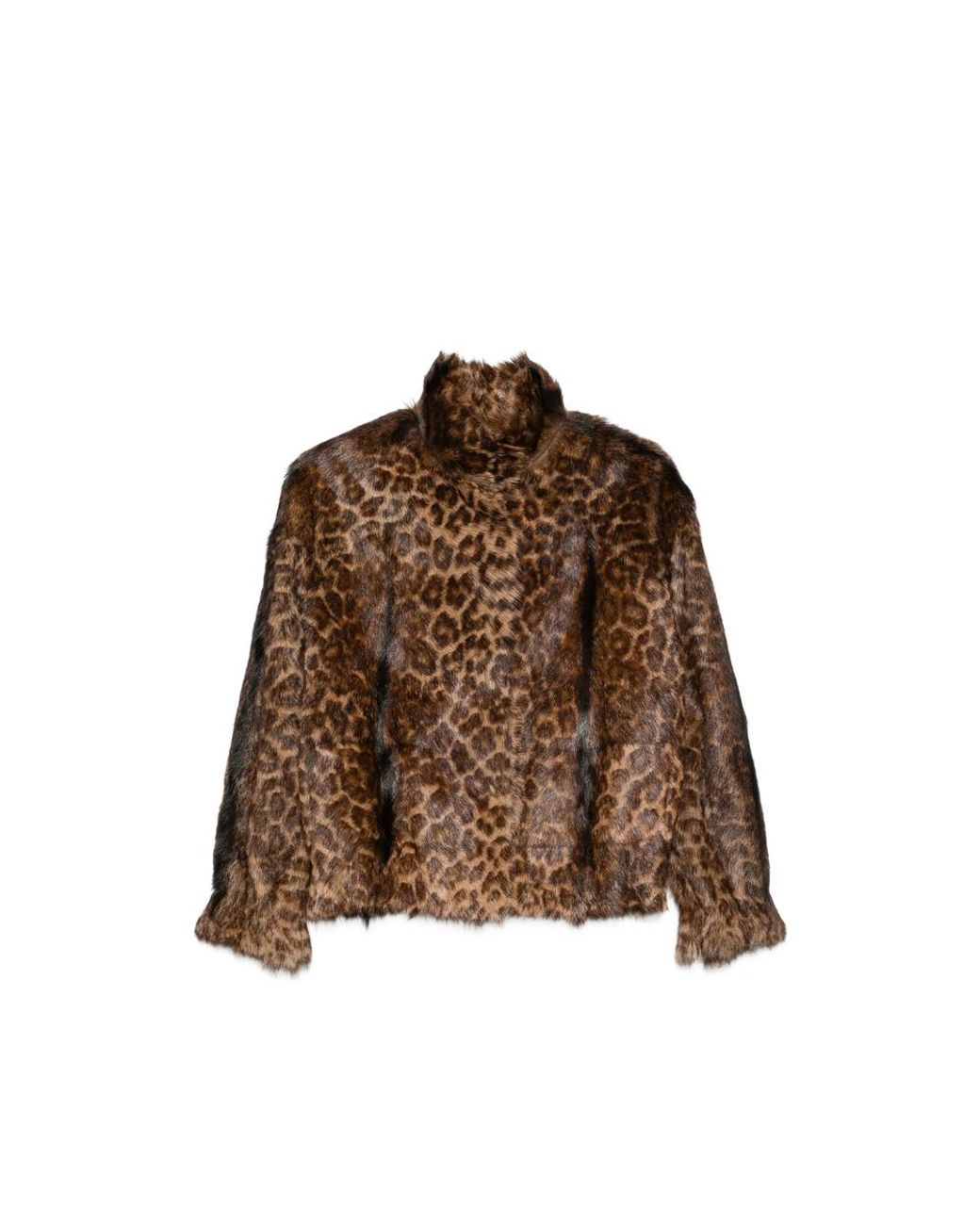 Salvatore Santoro Brown Leopard-Print Long-Sleeve Jacket
