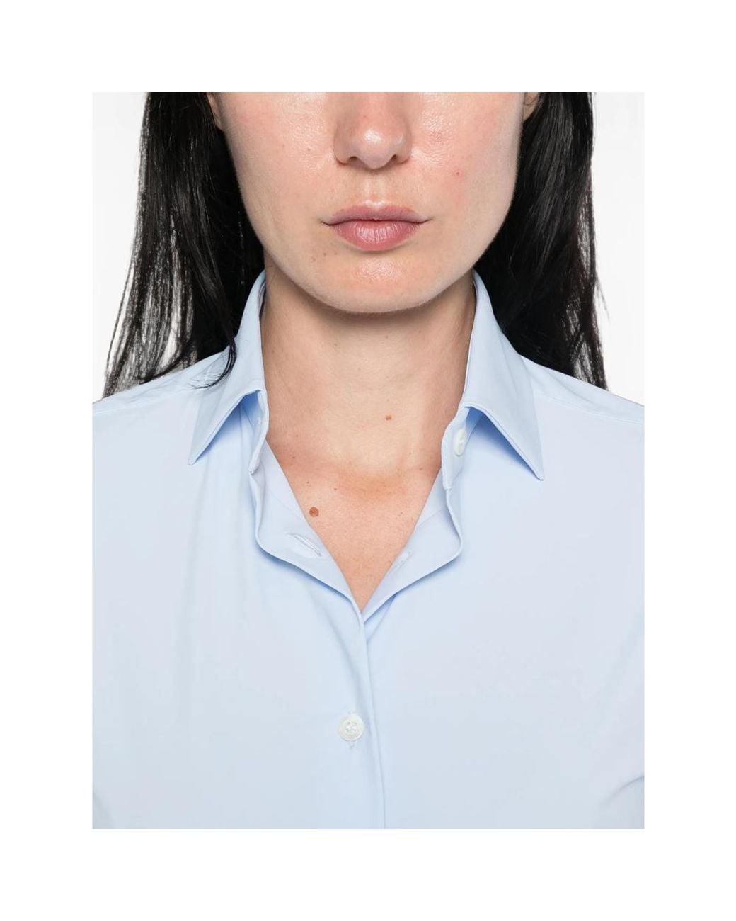 CAMICERIA MAZZARELLI Blue Long-Sleeve Button-Down Shirt