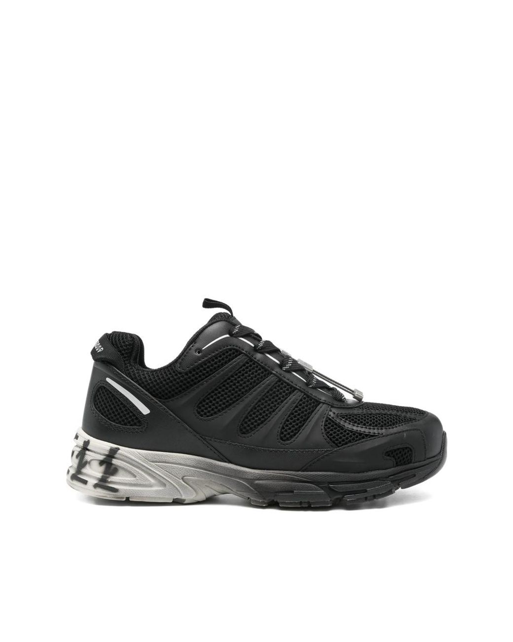 44 Label Group Black Panelled Sneakers for men