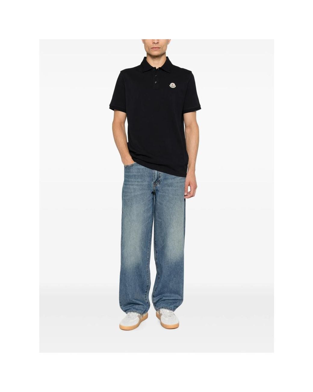 Moncler Black Polo Shirts for men