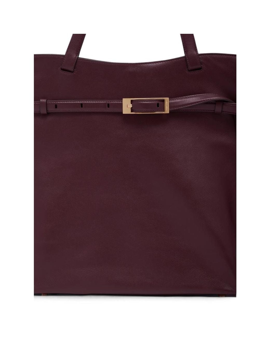 Anine Bing Purple Elly Small Grained Leather Tote