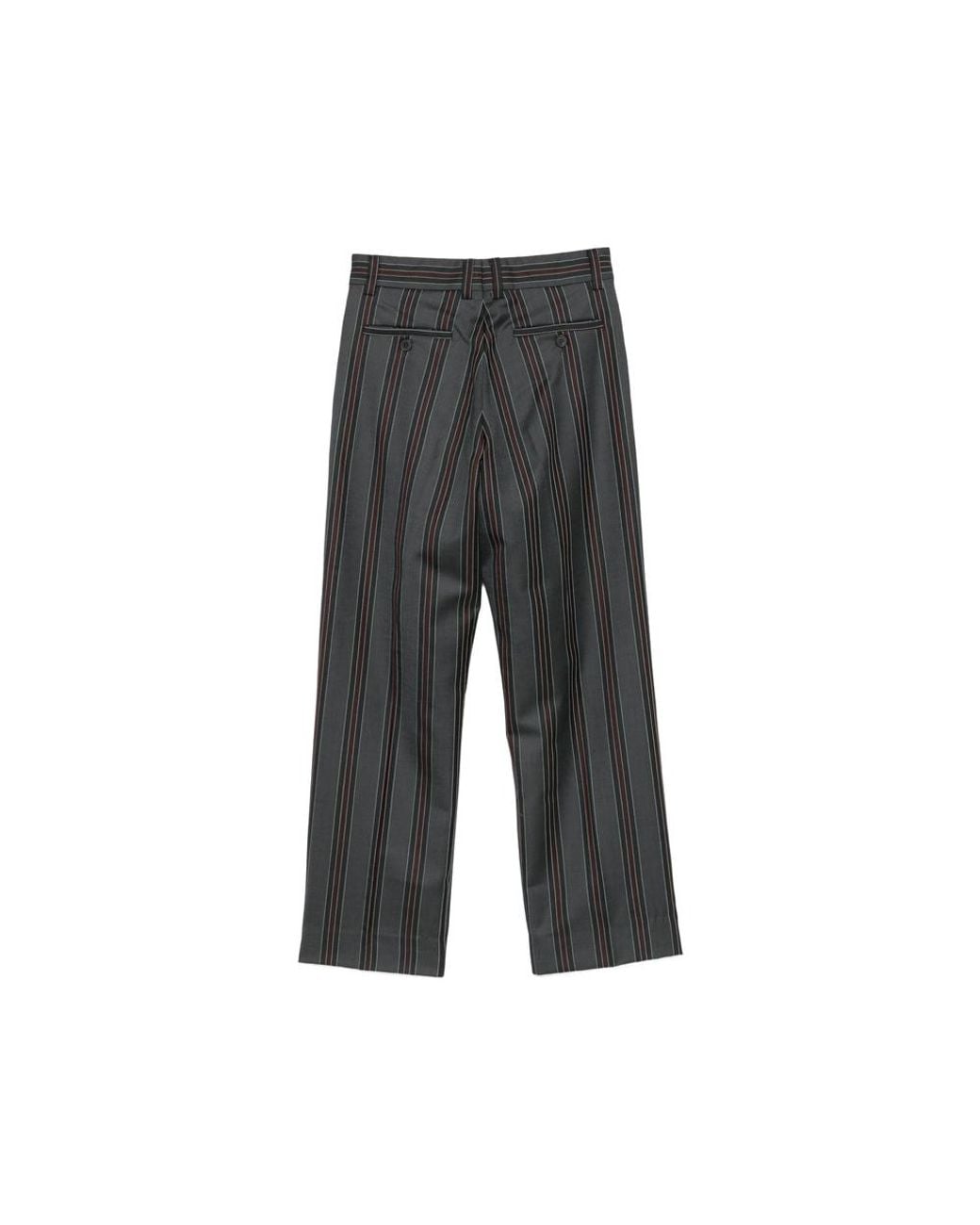Enfants Riches Deprimes Gray Vertical-Stripe Straight-Leg Trousers for men