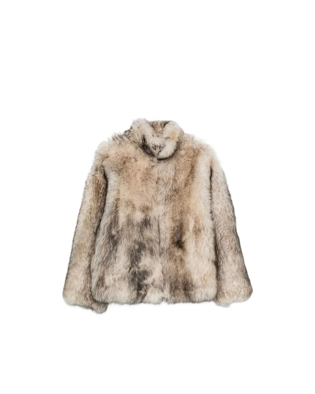 Salvatore Santoro Natural Zip-Up Faux-Fur Coat