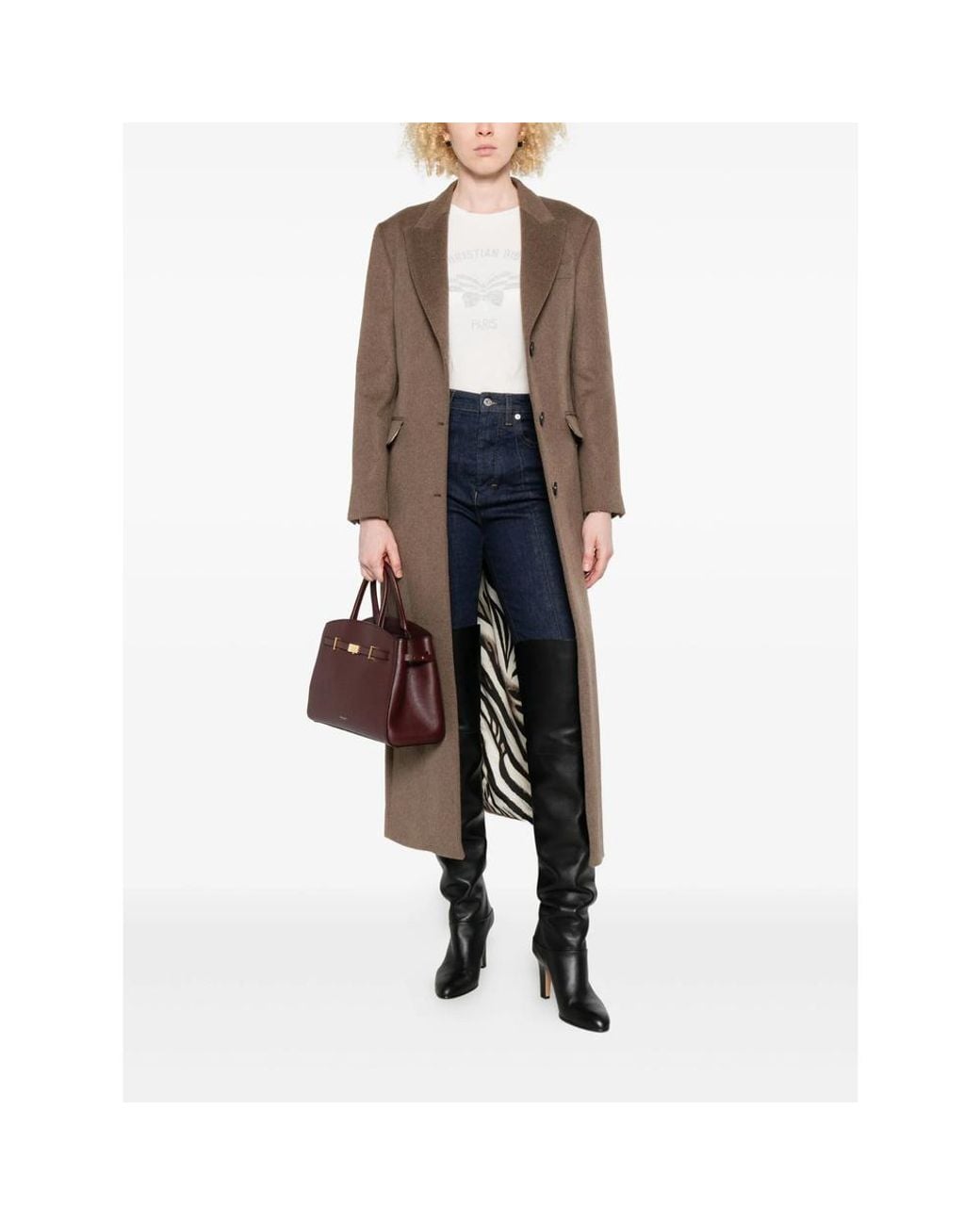 Eraldo Brown Single-Breasted Coat