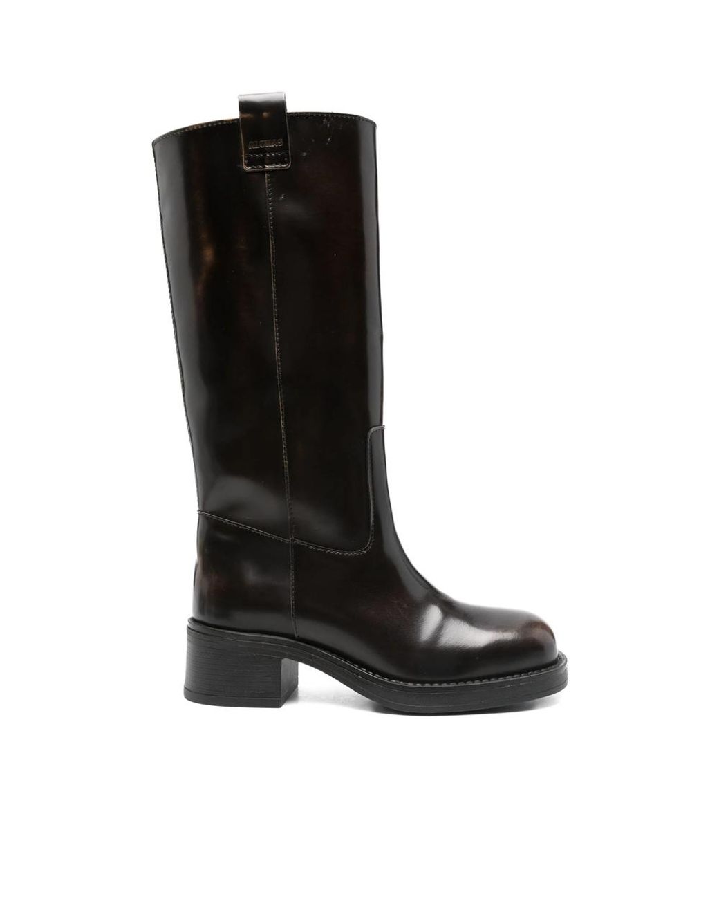 Alohas Black 40Mm Calf Leather Biker Boots