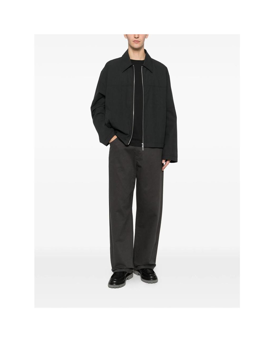 Fedeli Black Long-Sleeve T-Shirt for men