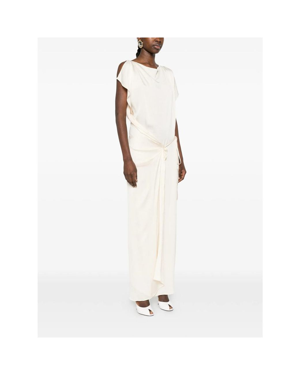 Bondi Born White Tie Side Maxi Dress